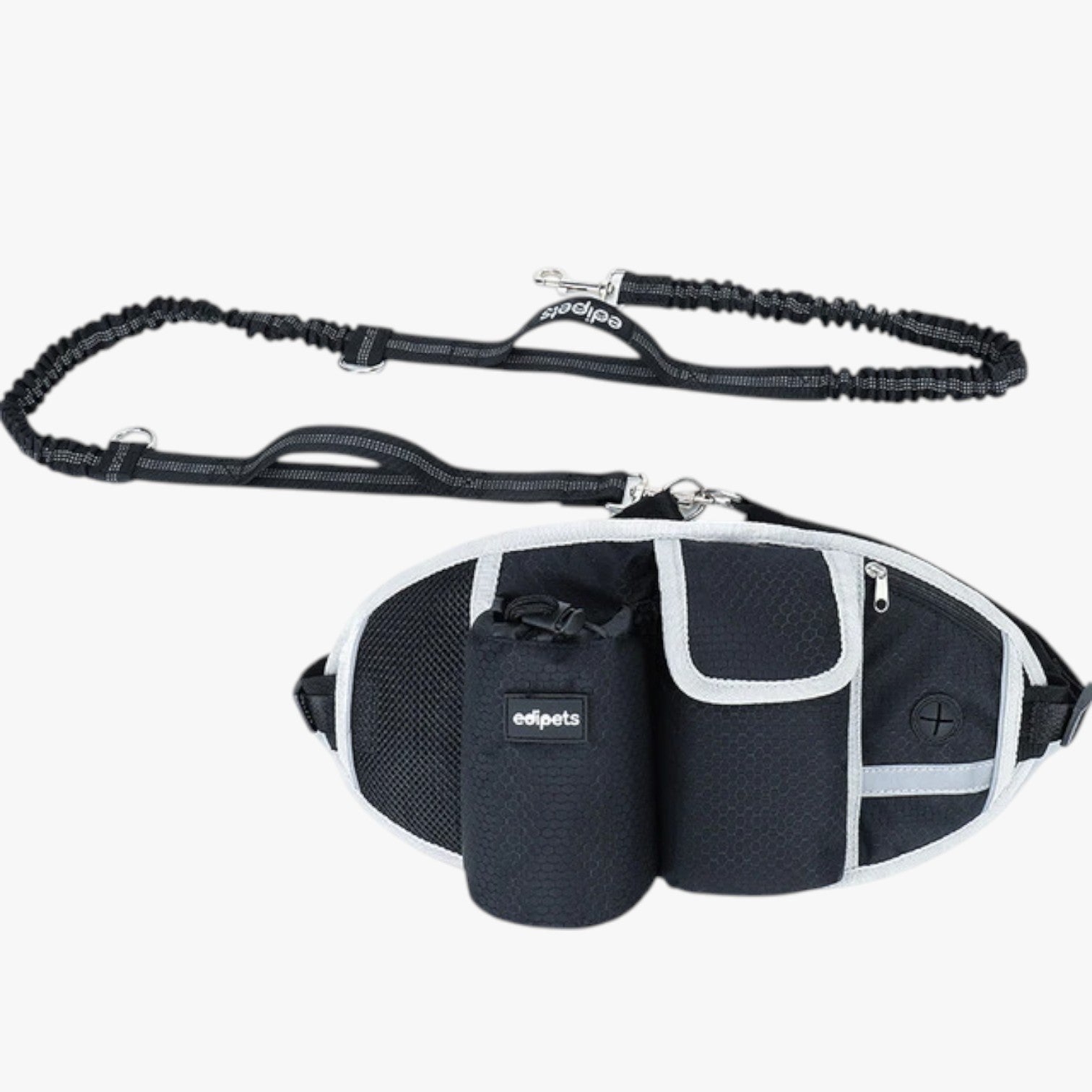 Briella | Marsupio Sportivo con Porta-Premi e Guinzaglio Riflettente - Set Nero Cina - pet pet accessories petproduct Pets - Concept Palermo