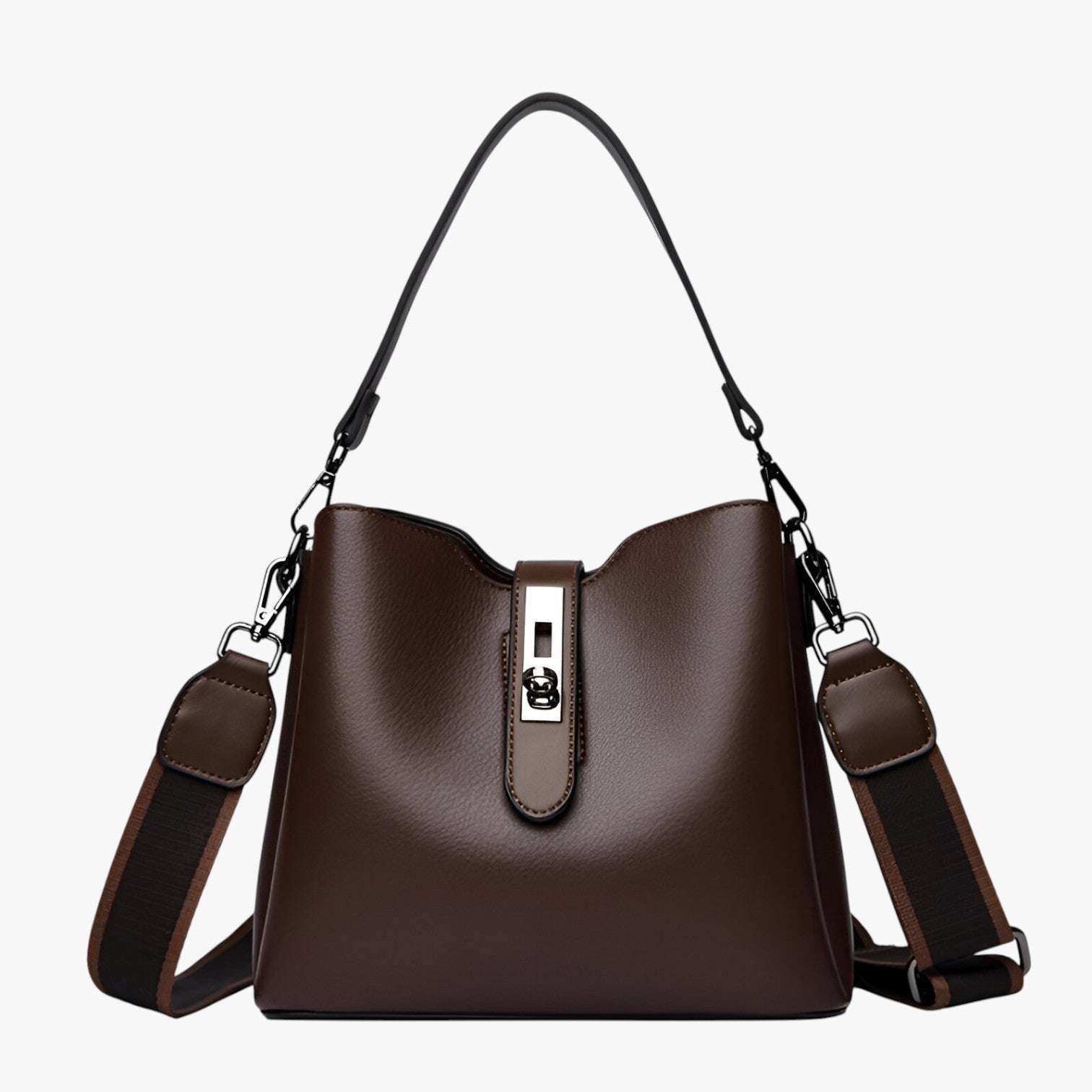 Mia | Elegante borsa a tracolla in pelle per l'eleganza di tutti i giorni - Caffè - Bags handbags women bags Women's handbags - Concept Palermo