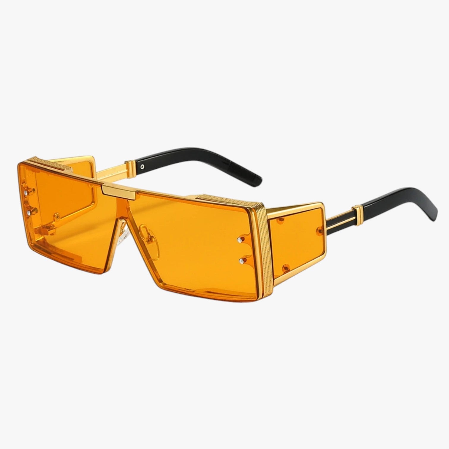 Zamir | Occhiali da sole futuristici in metallo quadrato - Arancione - Fashion Sunglasses mens sunglasses Sunglasses - Concept Palermo