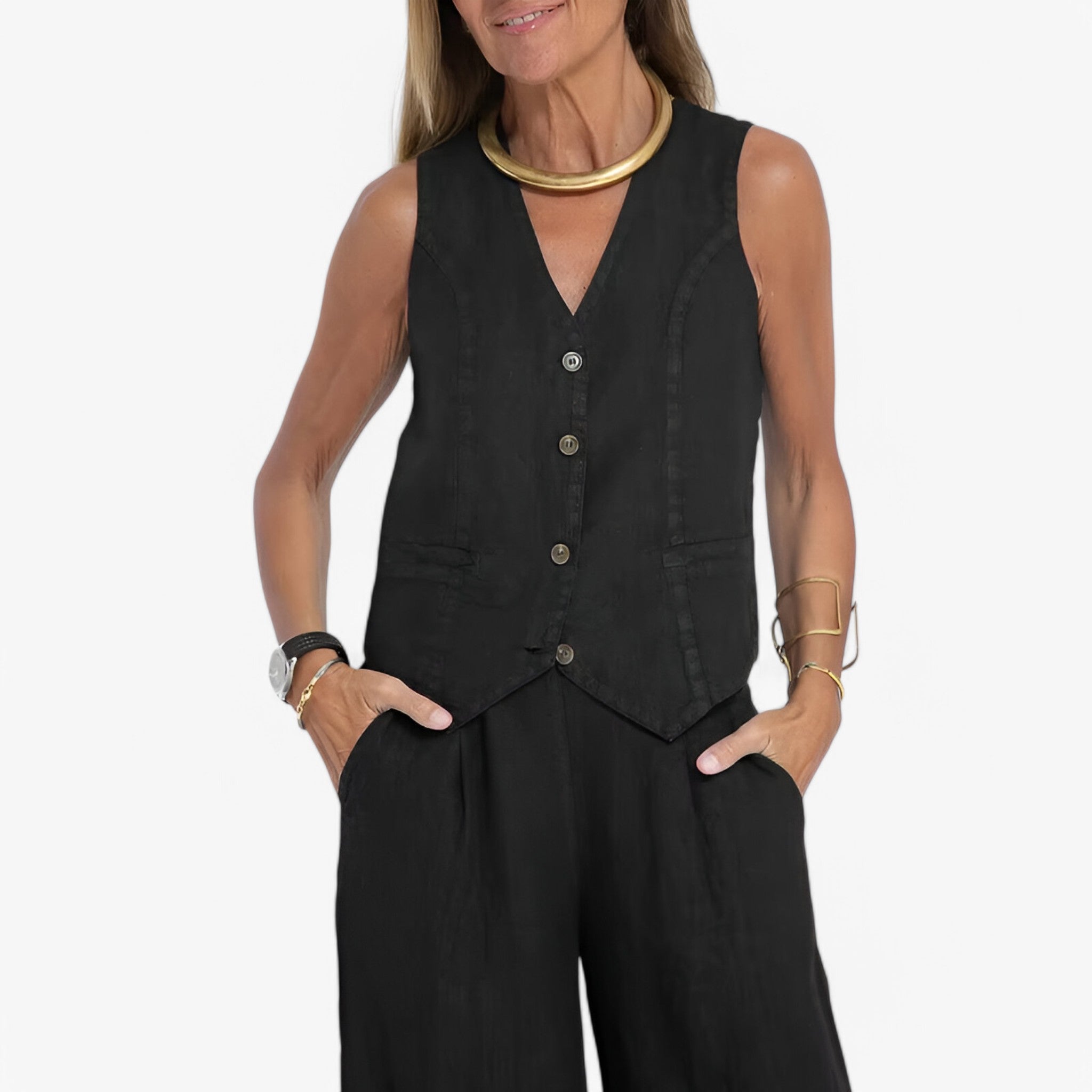 Lina | Gilet senza maniche (con pantaloni coordinati gratuiti) - - - Concept Palermo