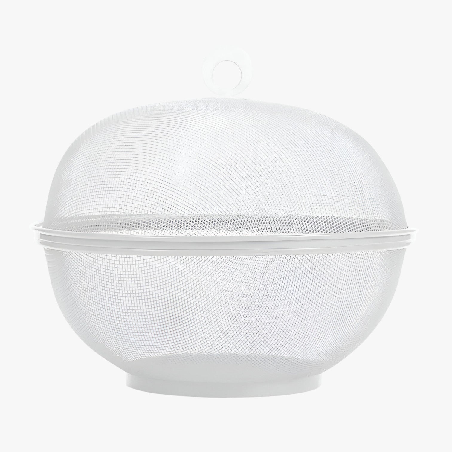 Edith | Vliegvrij & Ruim: Ciotola per frutta in acciaio inox con coperchio e grande capacità - Bianco - Kitchen kitchen accessory kitchen tools - Concept Palermo