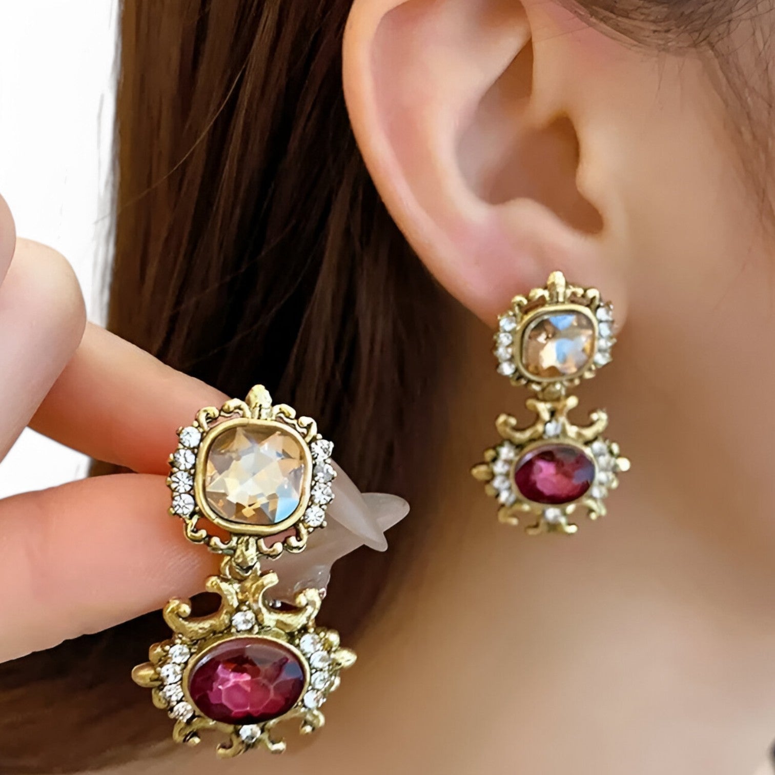 Kiara | Set di gioielli Patchwork Retro – Splendore senza tempo, stile raffinato - - elegant womens necklaces Fashion Necklaces Necklace Necklaces for Women - Concept Palermo