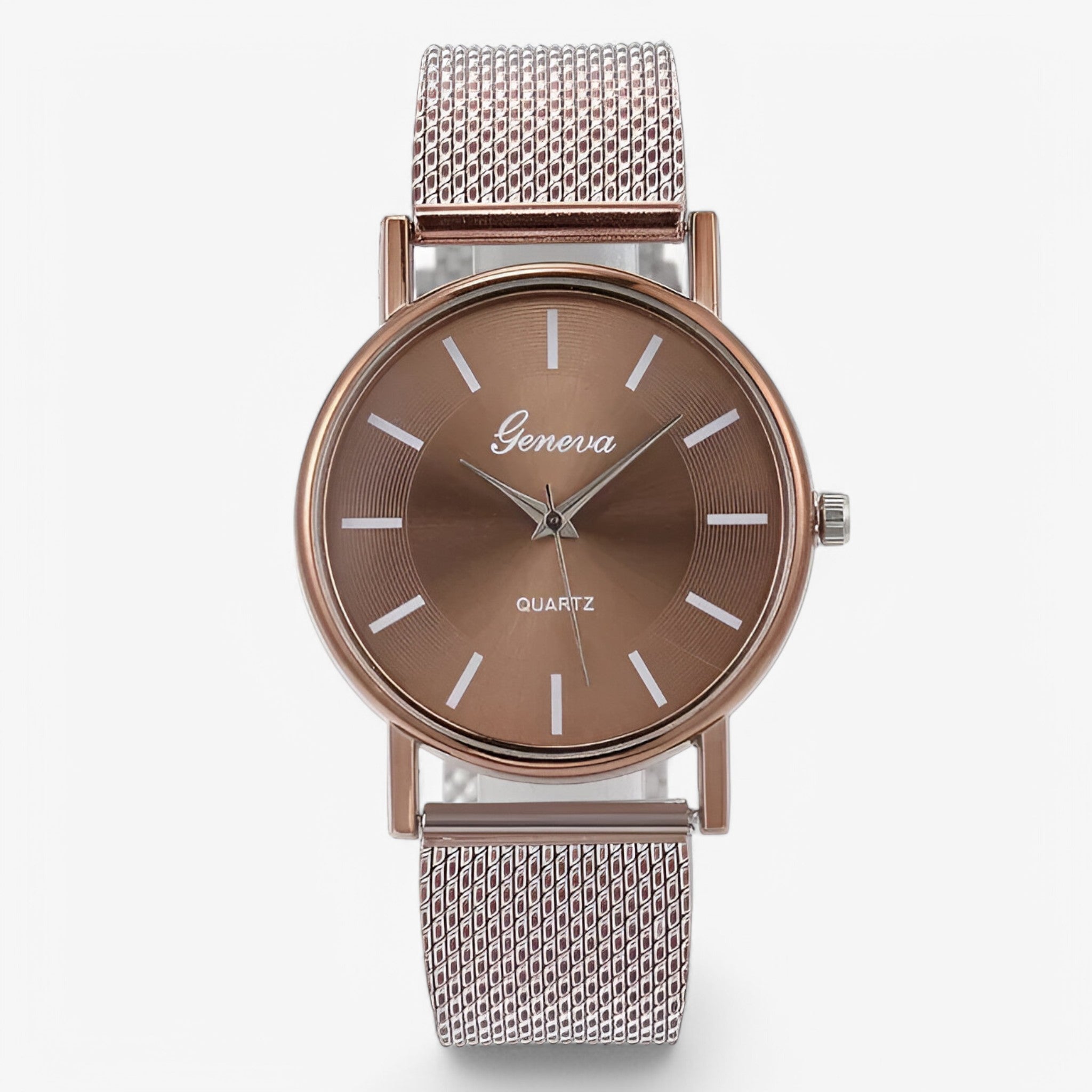 Karina | Orologio Elegante in Oro Rosa con Quadrante a Cuore - Marrone-2 - female watch watch for women - Concept Palermo