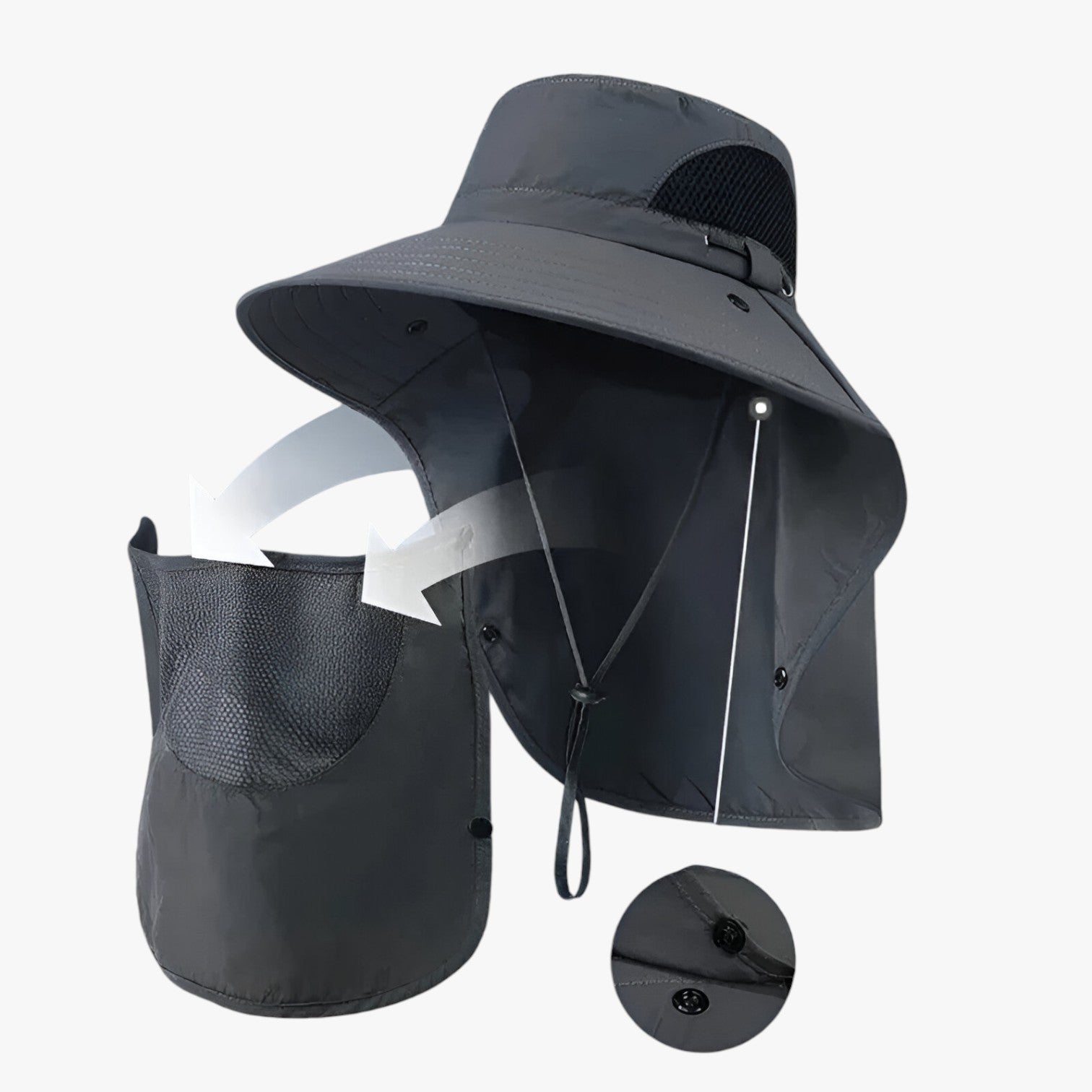 Dereck | Scarpa da pesca protettiva UV con maschera - - bucket hats mens accessory Sun Hats - Concept Palermo