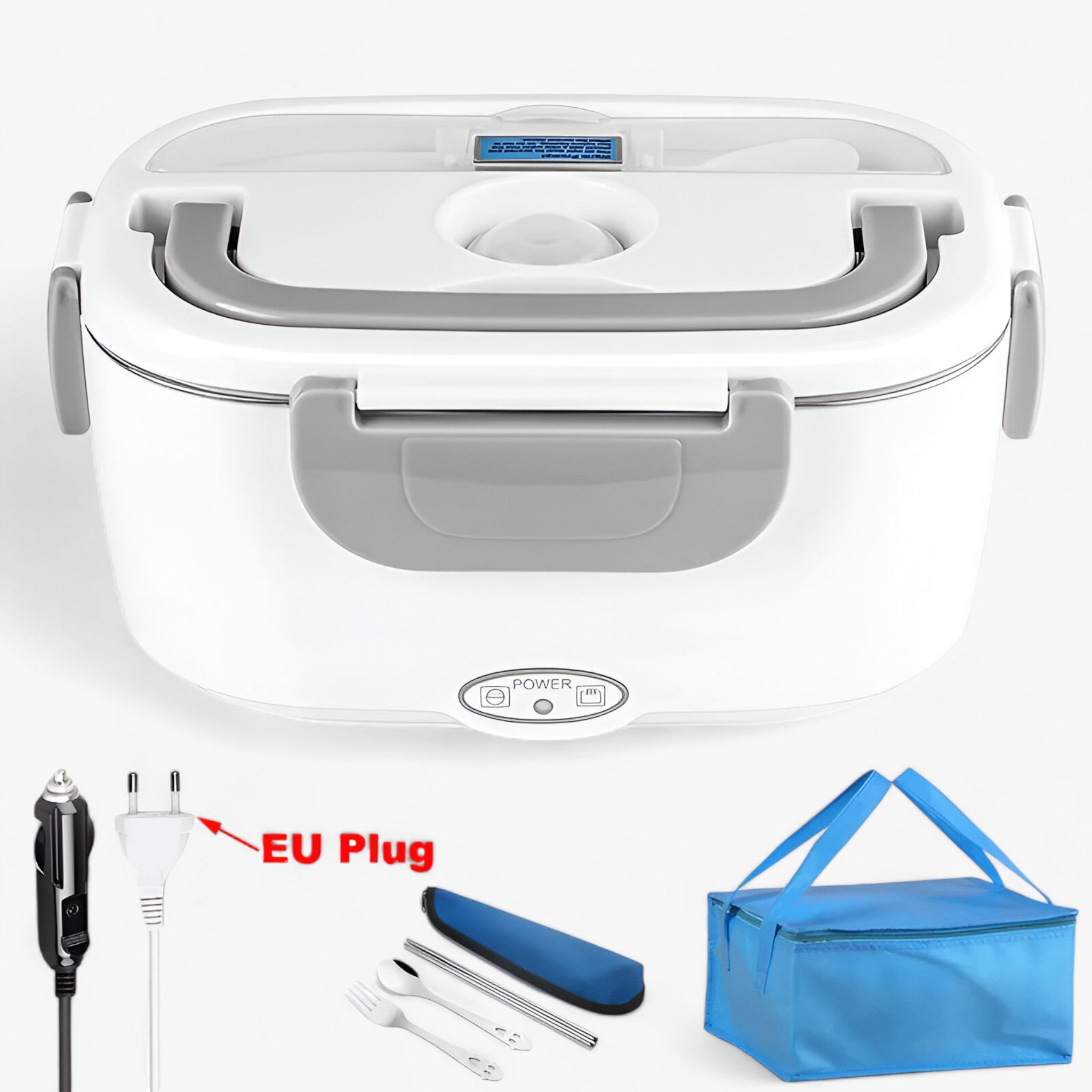FreshHeat | Lunch Box Elettrica - Scaldavivande Portatile per Ufficio e Scuola - Caricabatterie per auto e contatto UE - borsa - lunch box - Concept Palermo