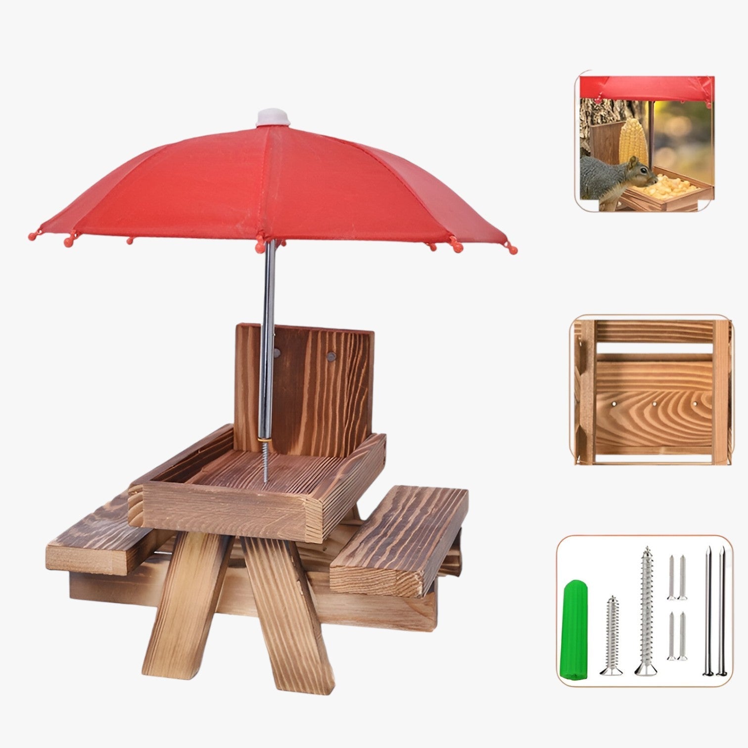 Zandro | Ciotola per scoiattoli con panchina – carina e resistente alle intemperie - - pet PET SUPPLIES petproduct - Concept Palermo