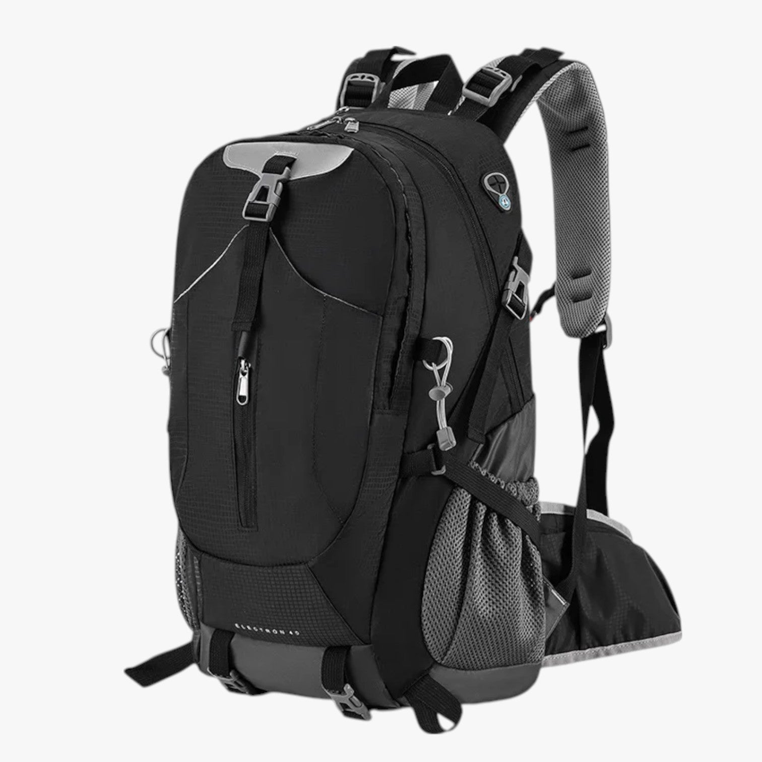 River | Zaino Trekking 40L con Coprizaino Impermeabile - Nero - bag Bags bags for men men bag mens bag - Concept Palermo