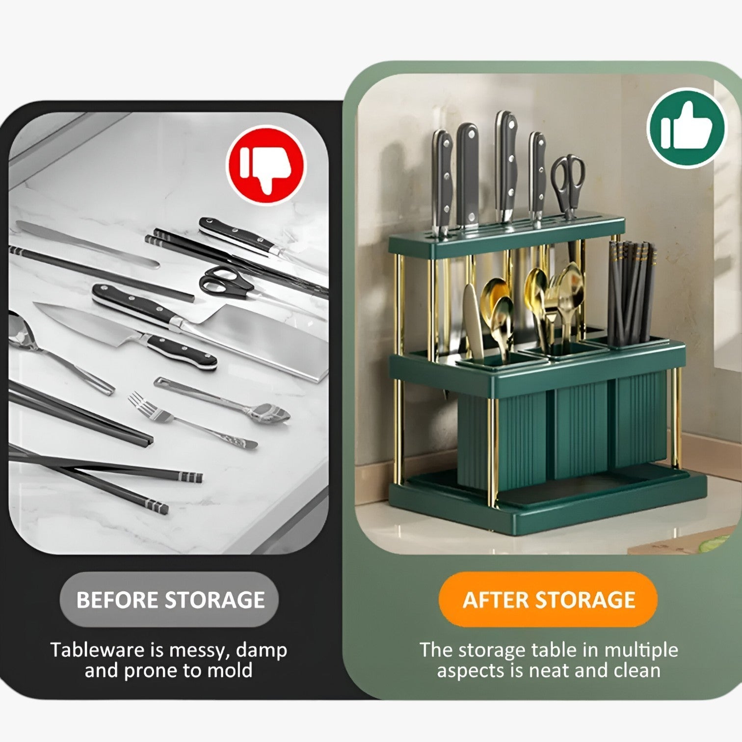 Emmelyn | Organizer da cucina salvaspazio – Tieni il tuo piano di lavoro ordinato - - Kitchen kitchen accessory kitchen tools kitchen utensil - Concept Palermo