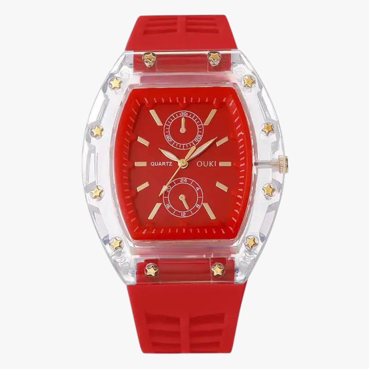 Kate | Orologio analogico casual in silicone - Rosso senza scatola - female watch ladies watch watch watch for women watches - Concept Palermo