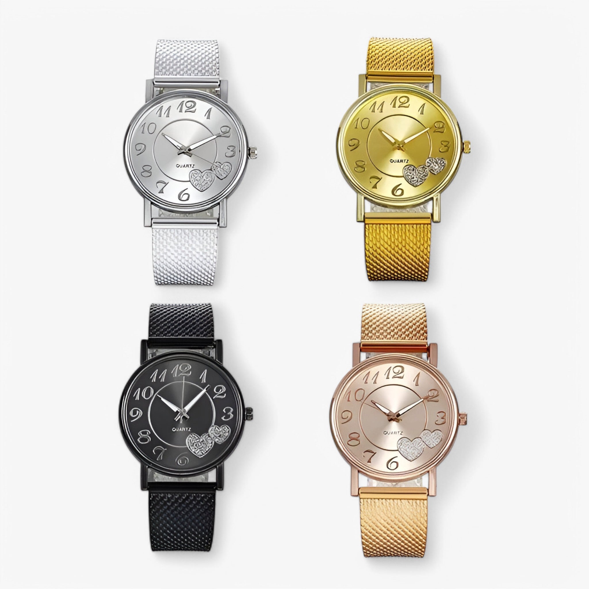 Karina | Orologio Elegante in Oro Rosa con Quadrante a Cuore - - female watch watch for women - Concept Palermo