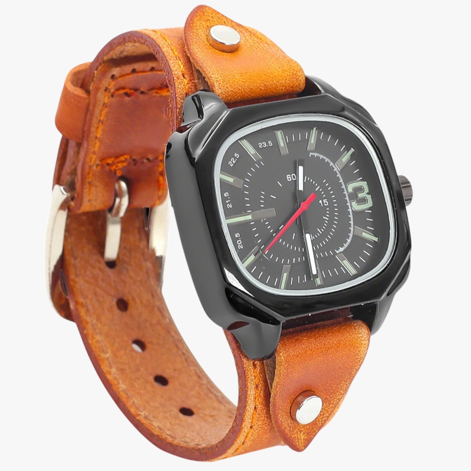 Lucca | Orologio vintage con cinturino in pelle - Retro Giallo - watch watch for men watches - Concept Palermo