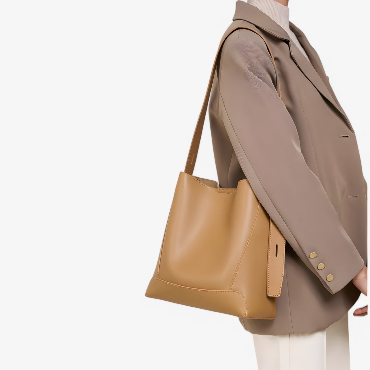 Hilda | Elegante borsa a spalla in pelle – Ampia e raffinata - - bag Leather Bag Shoulder Bags women bag - Concept Palermo