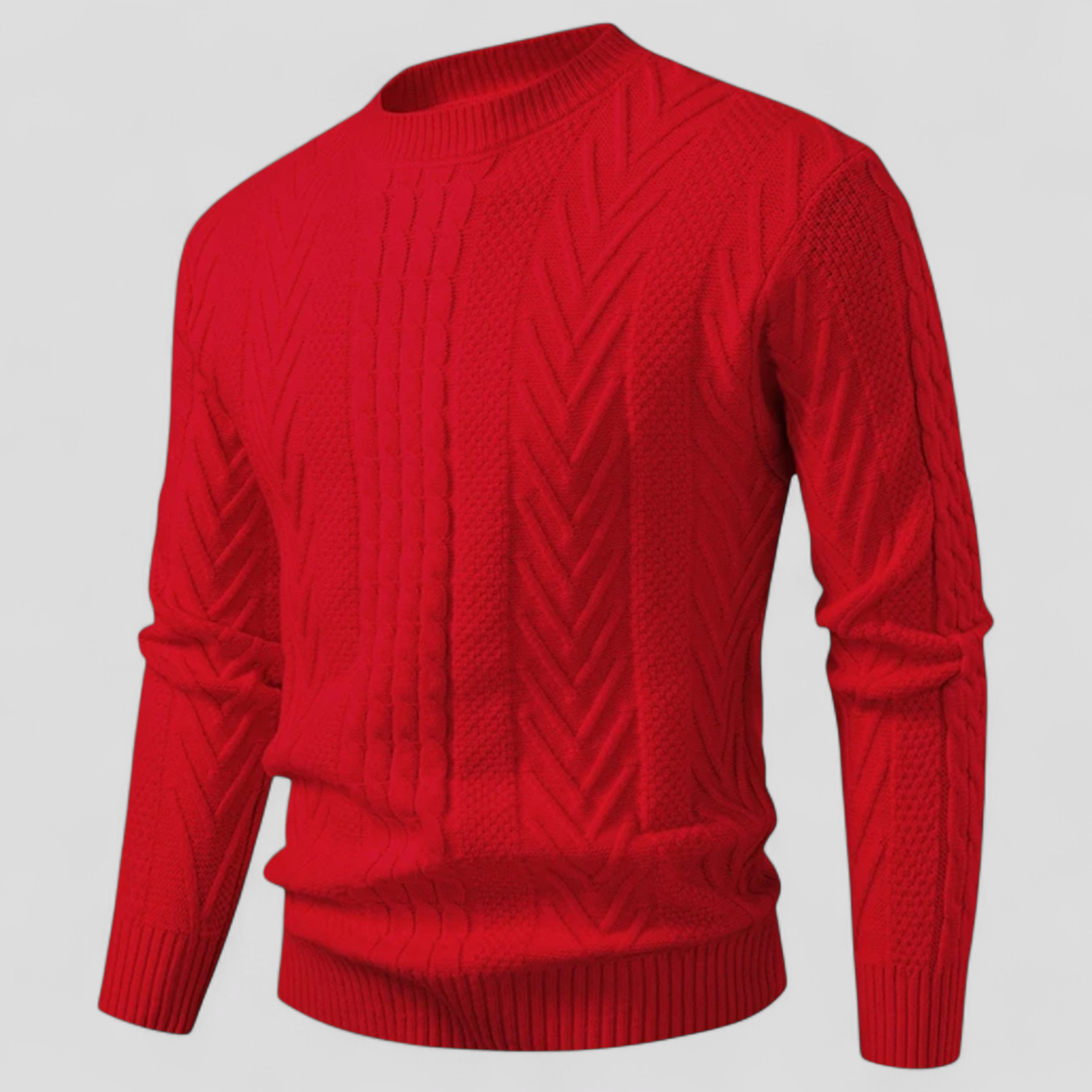 Zander | Maglione da uomo slim fit, luminoso e caldo per l'autunno/inverno - rosso - Sweater sweater men sweaters - Concept Palermo