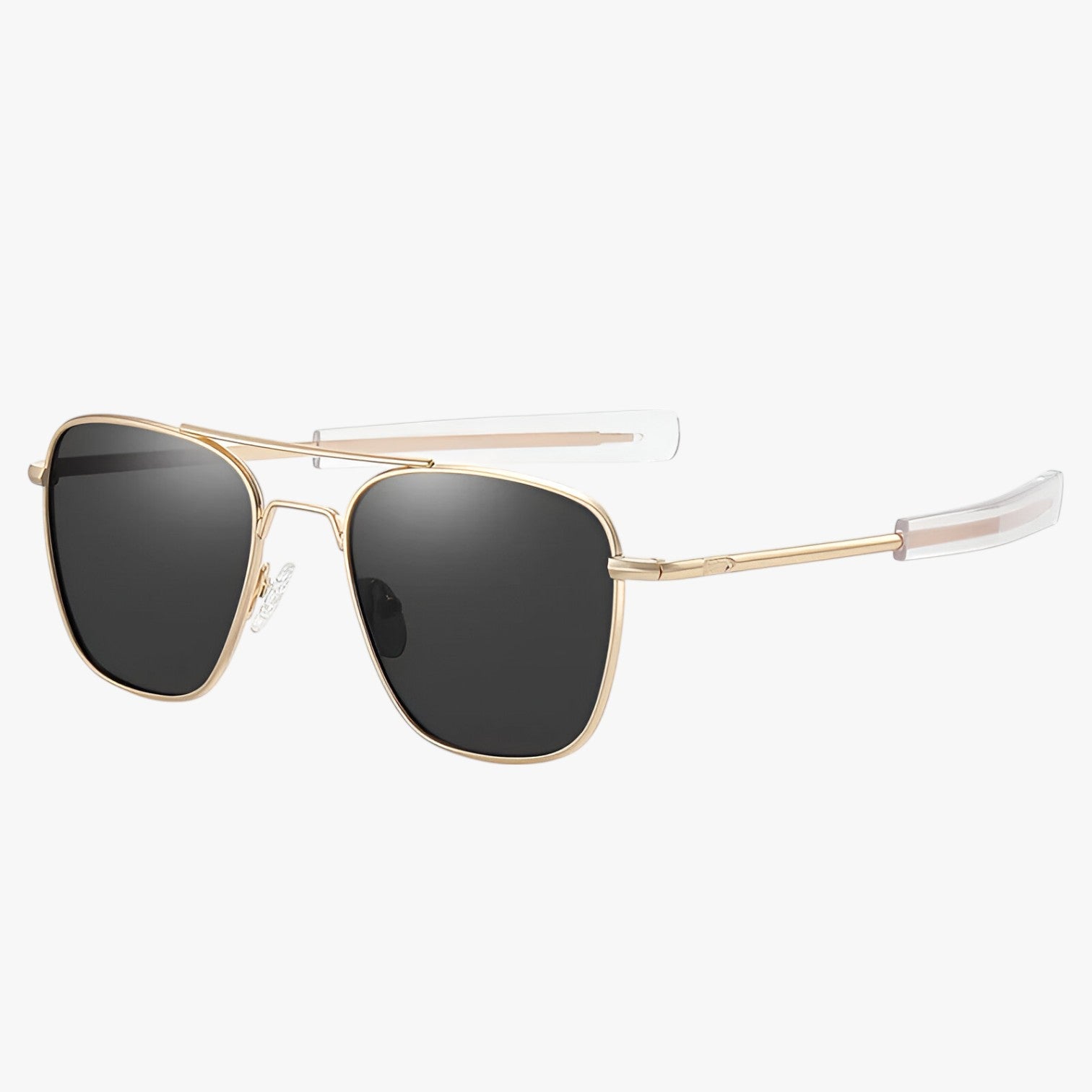 Max | Occhiali da sole vintage in metallo leggero - Nero Oro Polarizzato - Fashion Sunglasses mens sunglasses Sunglasses - Concept Palermo