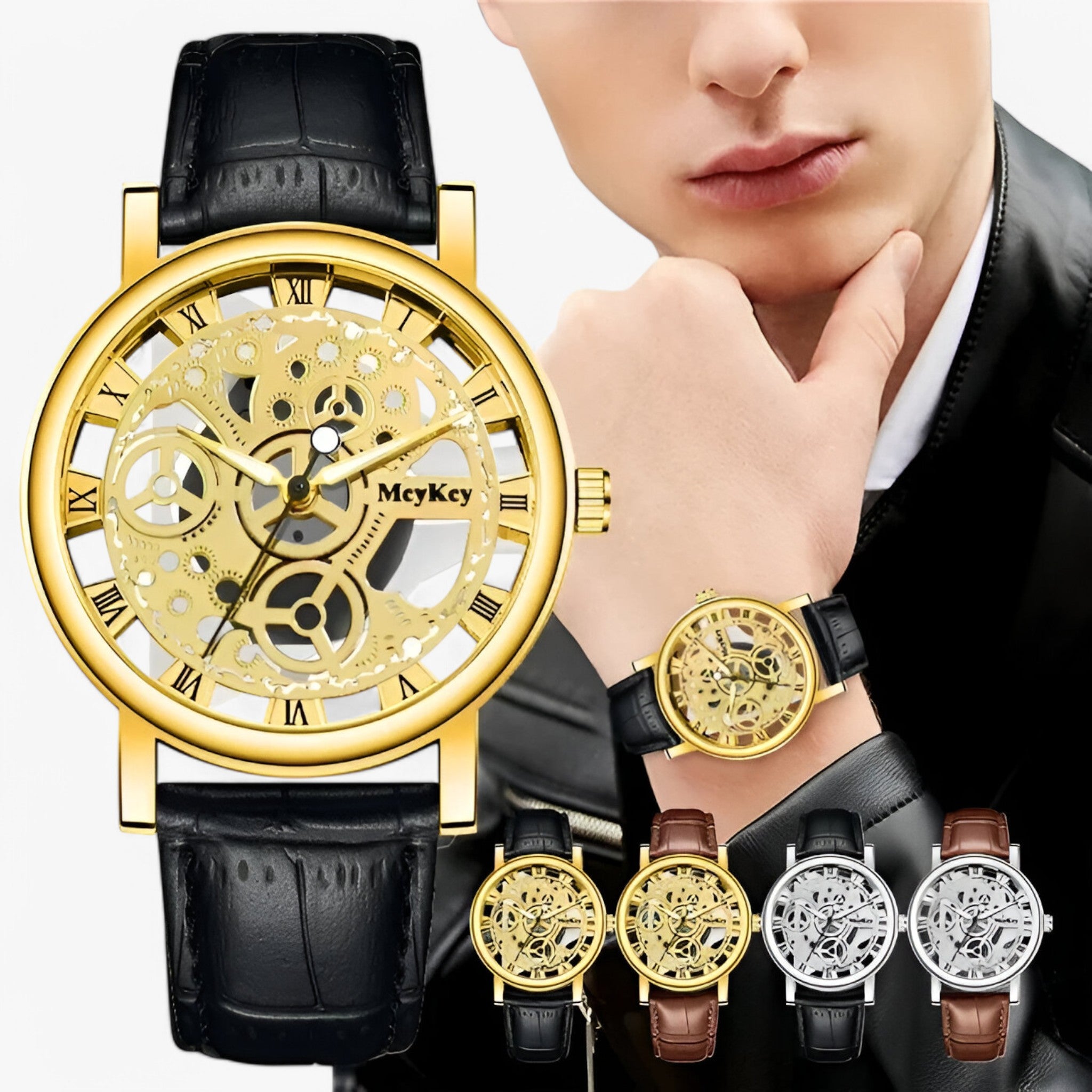 Leo | Orologio al quarzo con cinturino traforato - - men watch watch for men - Concept Palermo