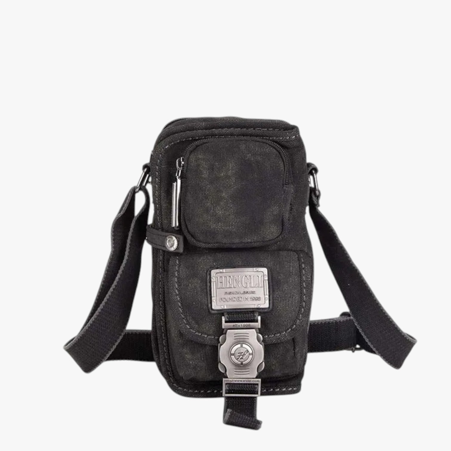 Evren | Elegante e pratica: la borsa a tracolla in tela perfetta per ogni viaggio - nero - Bags bags for men mens bag Shoulder Bags - Concept Palermo