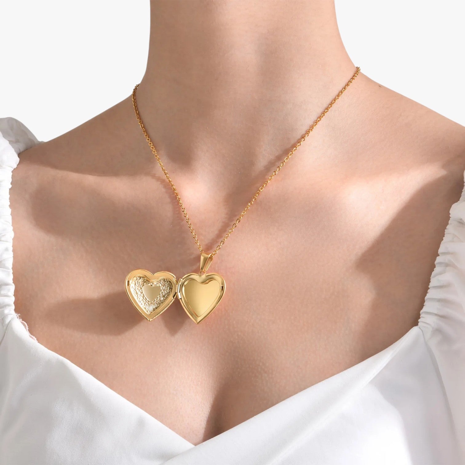 Camille | Collana Cuore con Cornice Foto Personalizzata - - elegant womens necklaces Fashion Necklaces necklace NECKLACES Necklaces for Women - Concept Palermo
