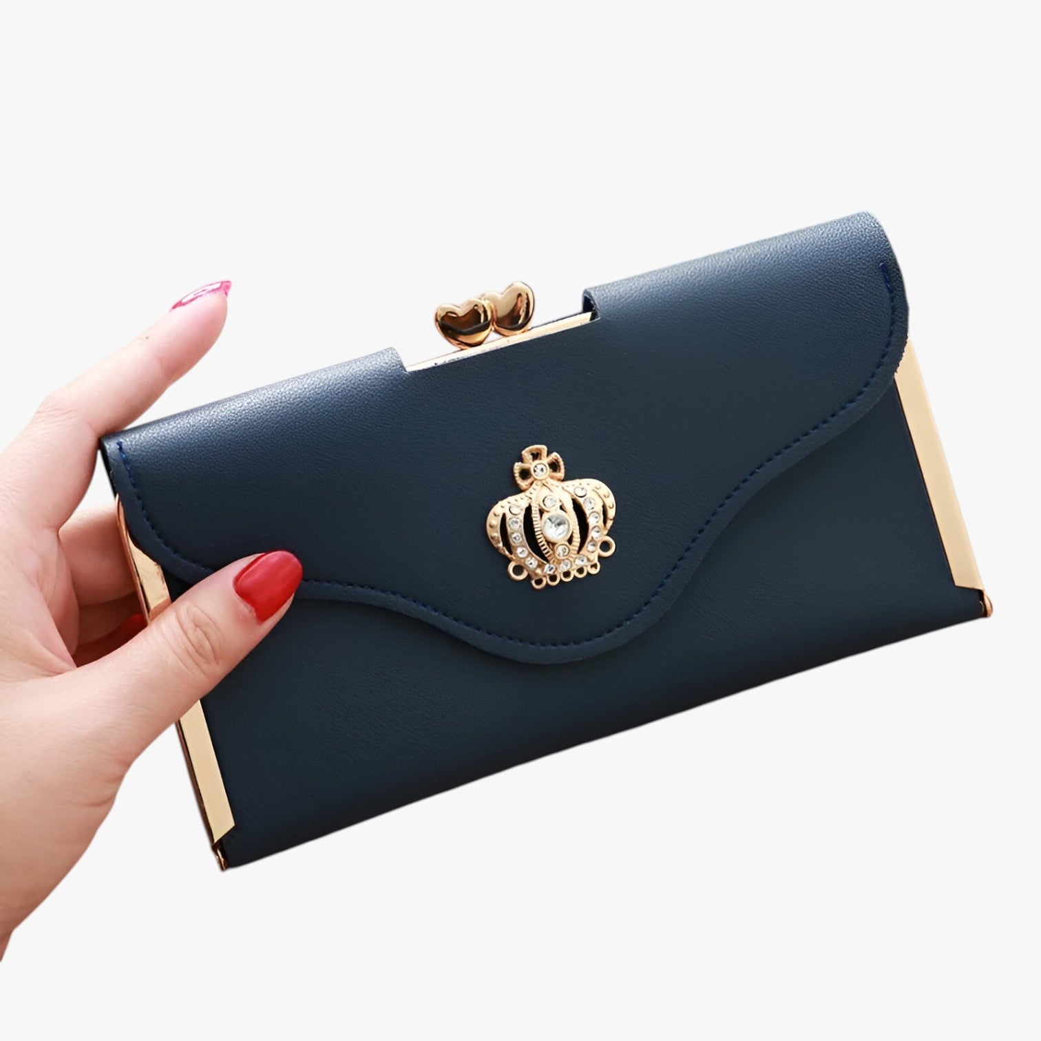 Sheryl | Portafoglio da donna Luxe - Design elegante, ampia suddivisione - Blu - wallet womens wallet - Concept Palermo