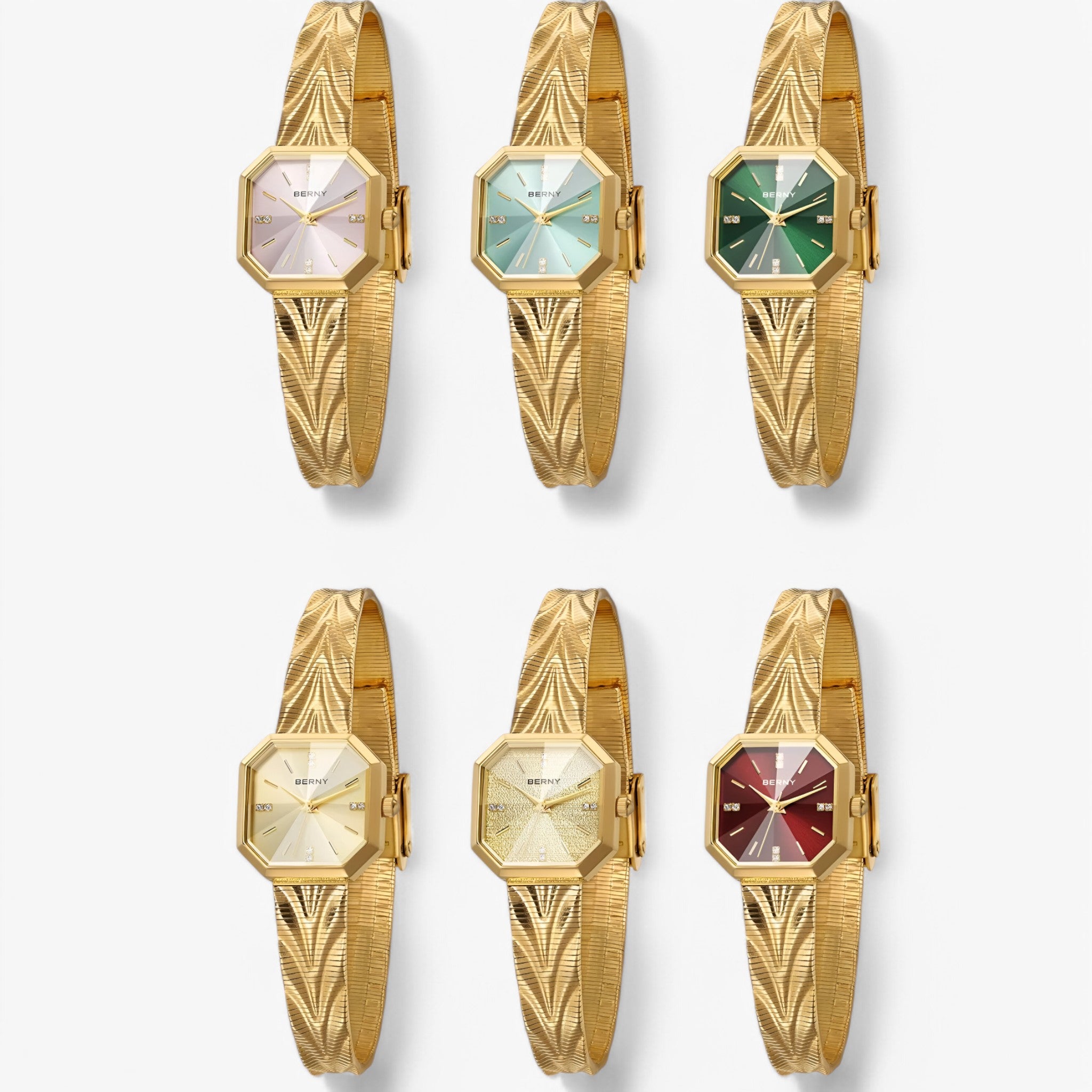 Elisa | Orologio ottagonale in oro di lusso - - female watch watch for women - Concept Palermo