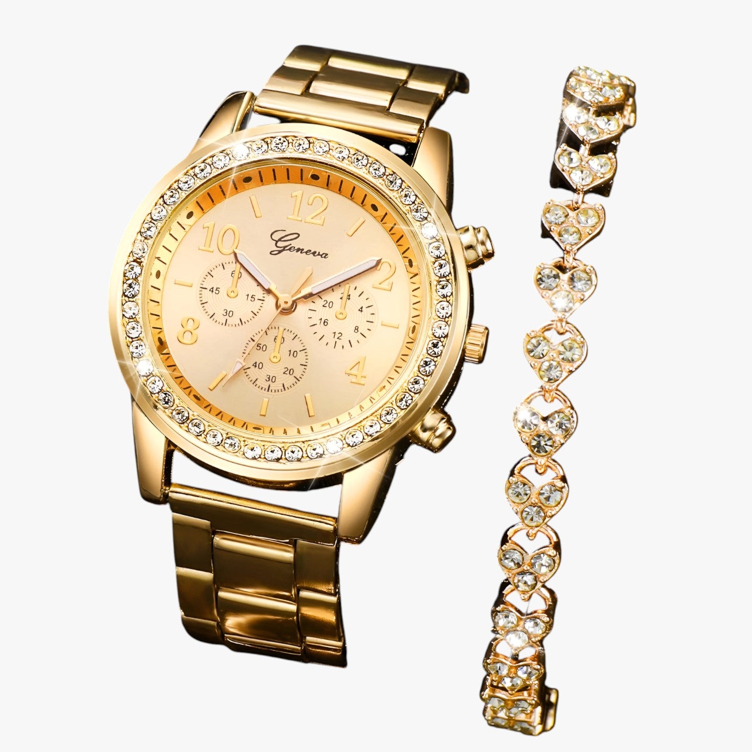 Khloe | Elegante orologio con bracciale in oro e diamanti - - female watch ladies watch watch for women watches wrist watches for women - Concept Palermo