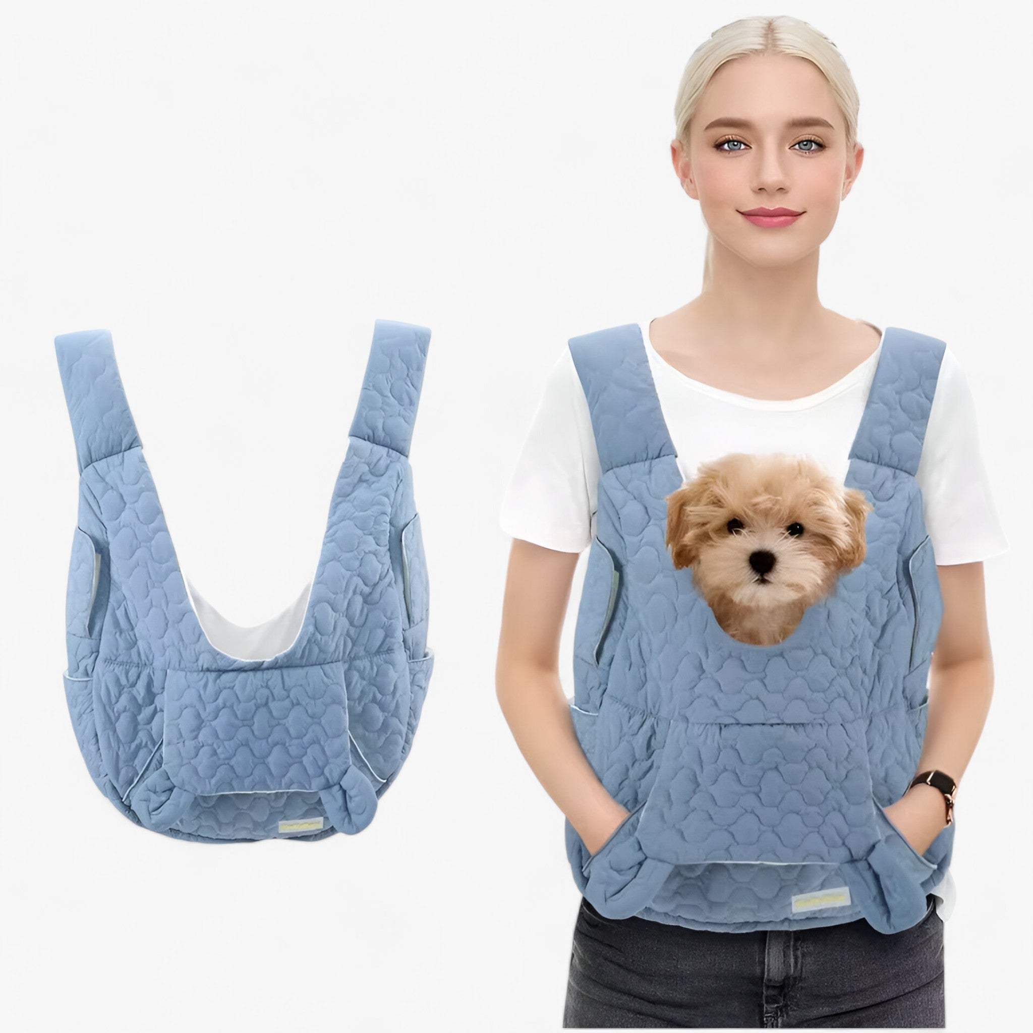 PetVoyager | Borsa da Trasporto Extra Spaziosa – Confortevole, Impermeabile e Resistente al Vento - blu M - - Concept Palermo