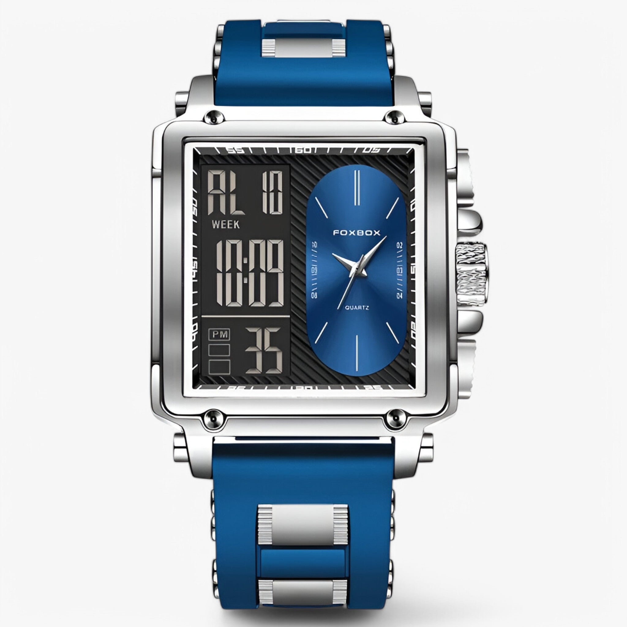 Rico | Orologio digitale sportivo impermeabile - blu argento - men watch watch for men - Concept Palermo