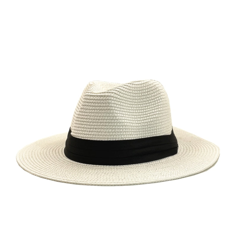 Cappello di paglia panamense - Bianco - hat Hat for girls Sun Hats women hat - Concept Palermo