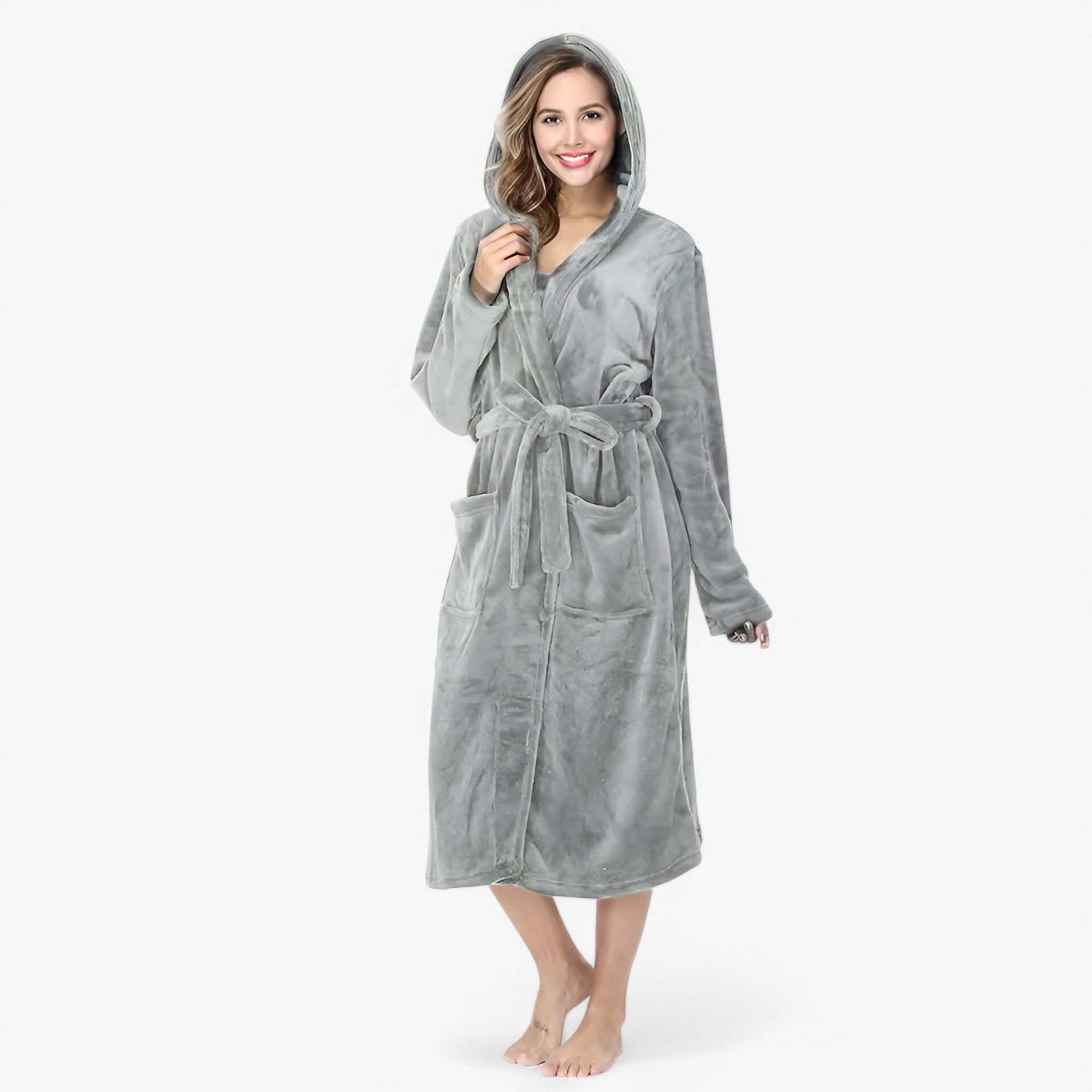 Amalie | Accappatoio in Fleece Morbido e Caldo - - - Concept Palermo