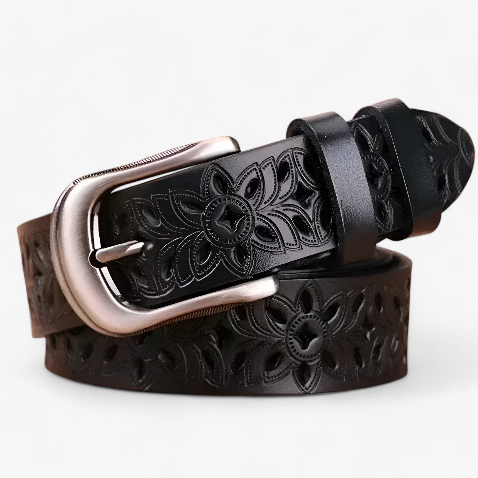Janice | Nuova cintura in pelle - Elegante e resistente in pelle - Nero 115CM - belts waist belt for women Womens belt - Concept Palermo