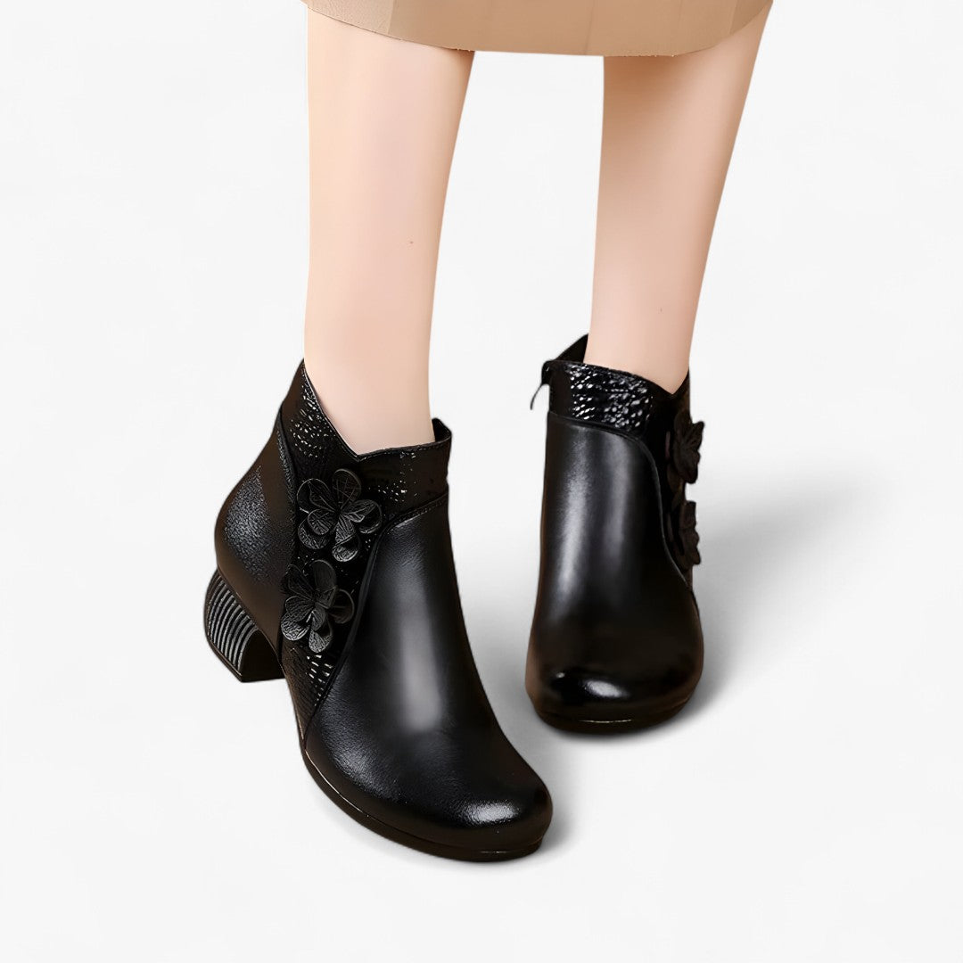 Greta | Stivaletti retrò in vera pelle con tacco ottico - - BOOTS Boots & Shoes - Concept Palermo