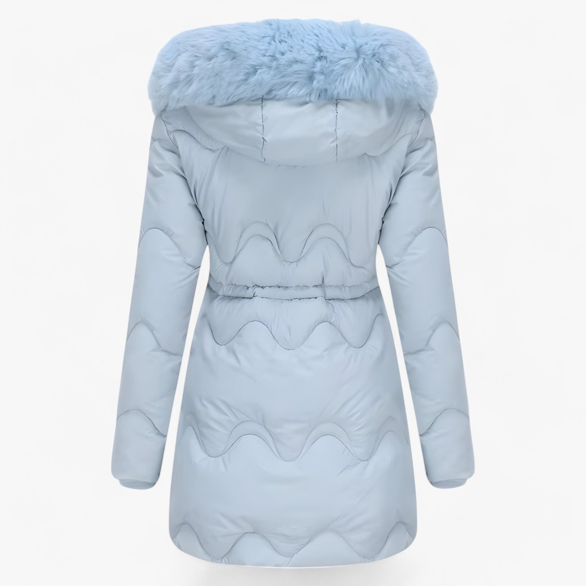 Aira | Piumino invernale - con cappuccio e pelliccia spessa per un massimo calore - Blu - Bestseller-tag - Concept Palermo