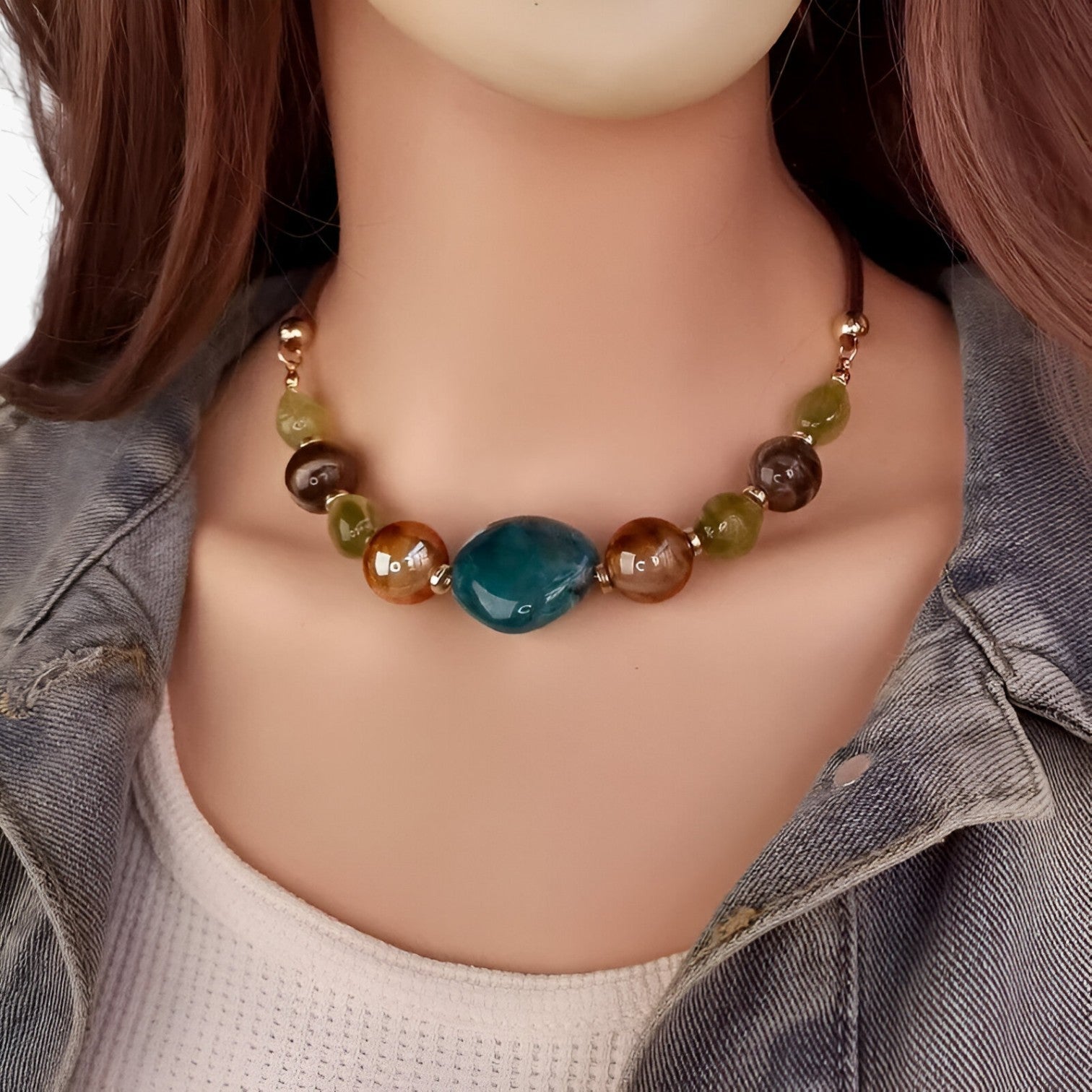 Kirsten | Collana statement vintage elegante – eleganza senza tempo - Verde - elegant womens necklaces Necklace Necklaces for Women - Concept Palermo