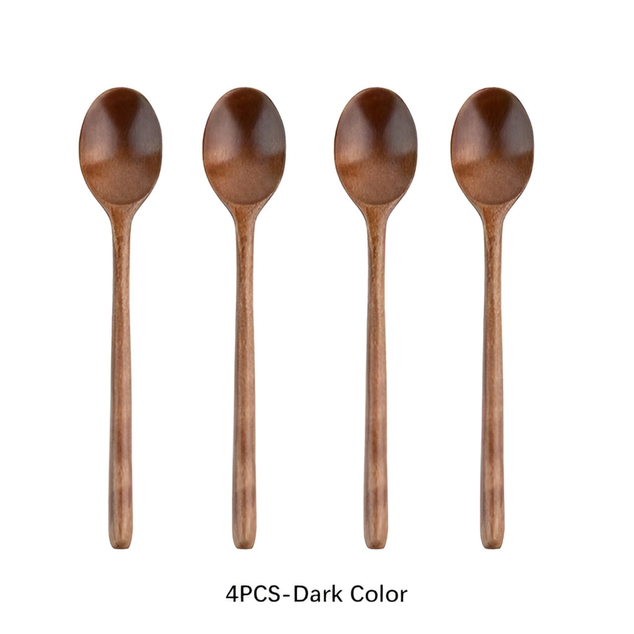 Jin |Set di cucchiai coreani in legno - 4PCS-Colore scuro - - Concept Palermo