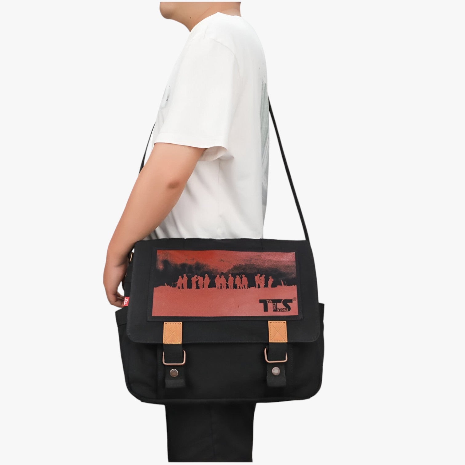 Ethan | Grande borsa a tracolla in tela vintage - - Bags bags for men Shoulder & Crossbody Bags - Concept Palermo
