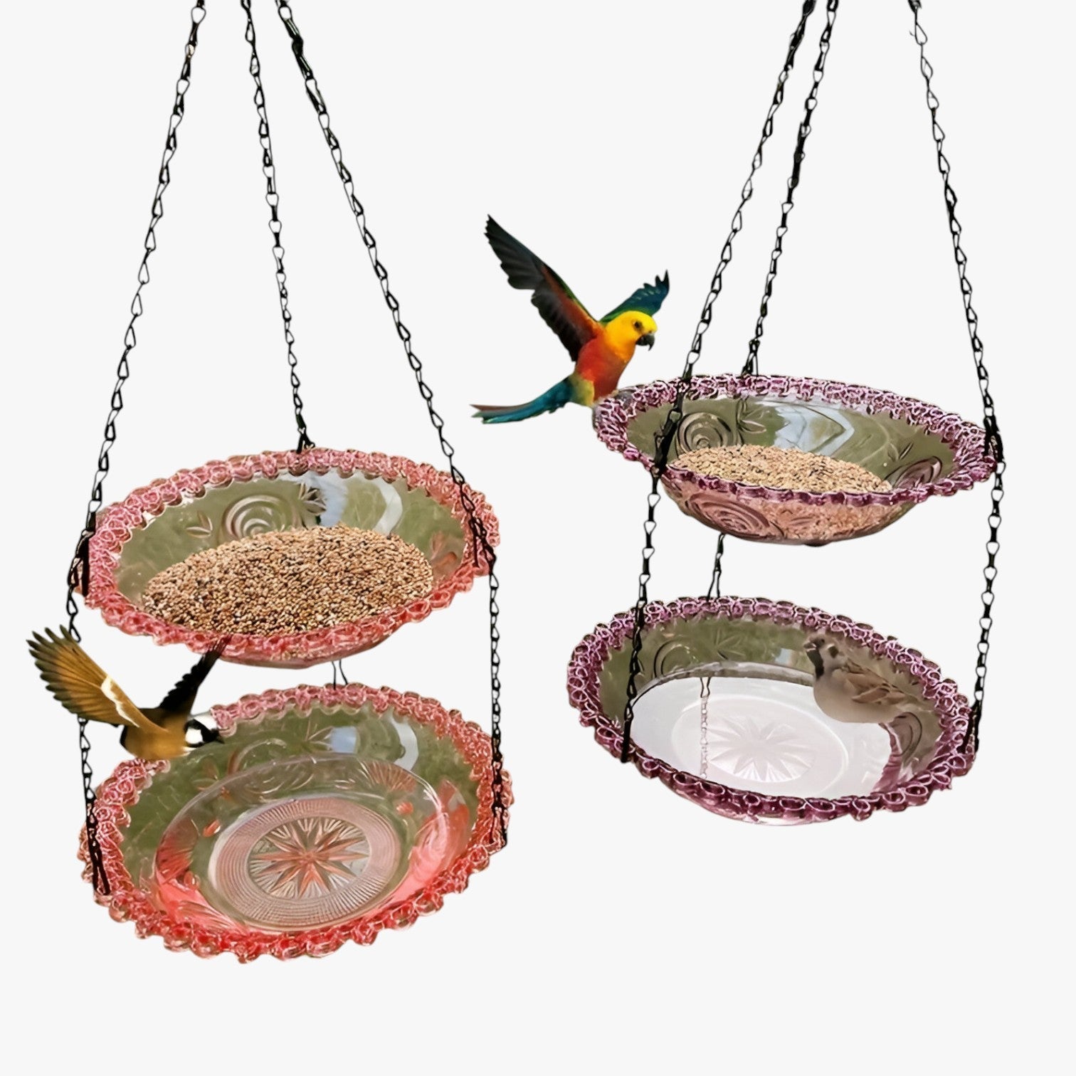 Jerico | Casetta per uccelli a 2 strati con abbeveratoio – Sostenibile e decorativa - - bird bird house birdproduct - Concept Palermo