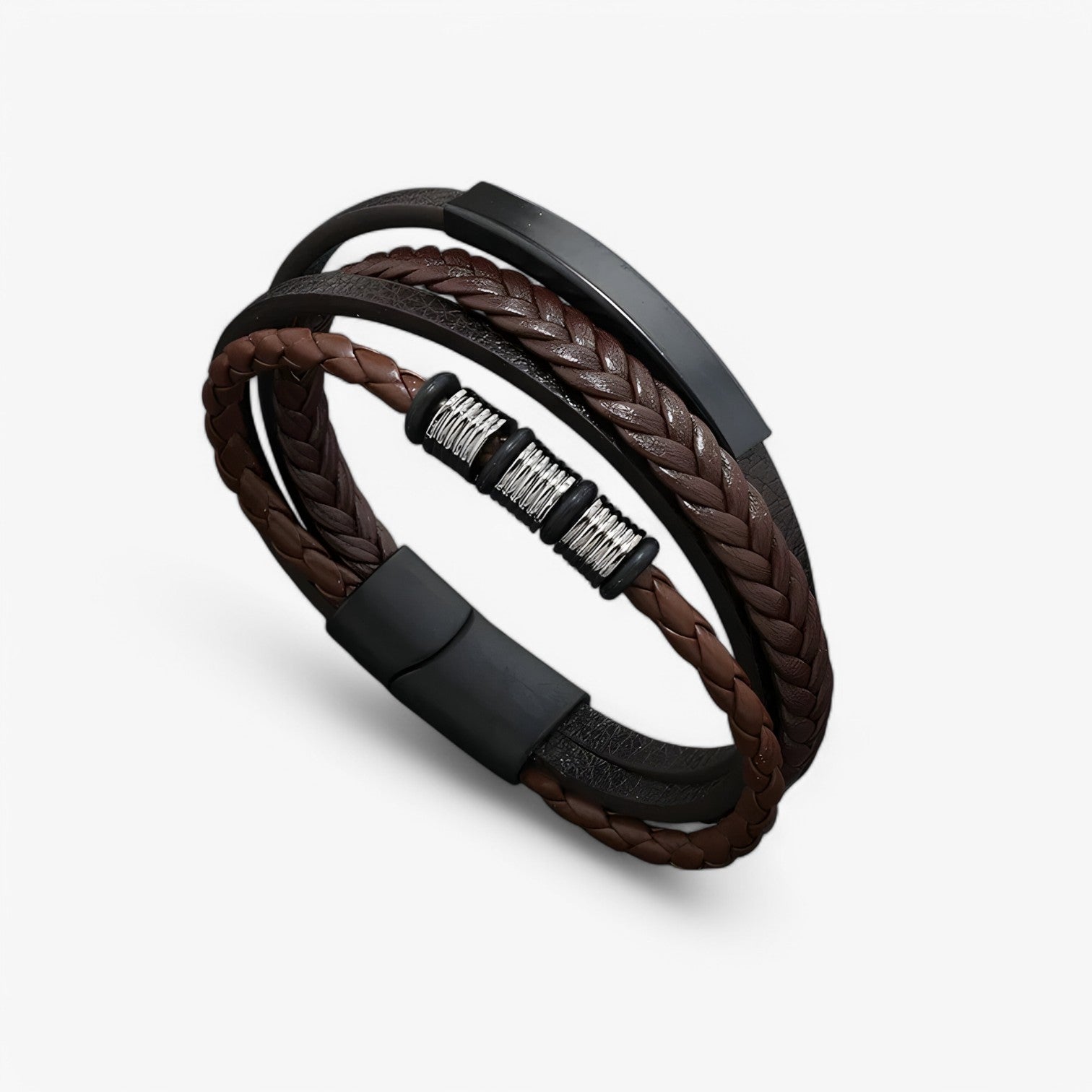 Vince | Bracciale in Pelle Robusto e Versatile - - BRACELETS mens accessory mens bracelet - Concept Palermo