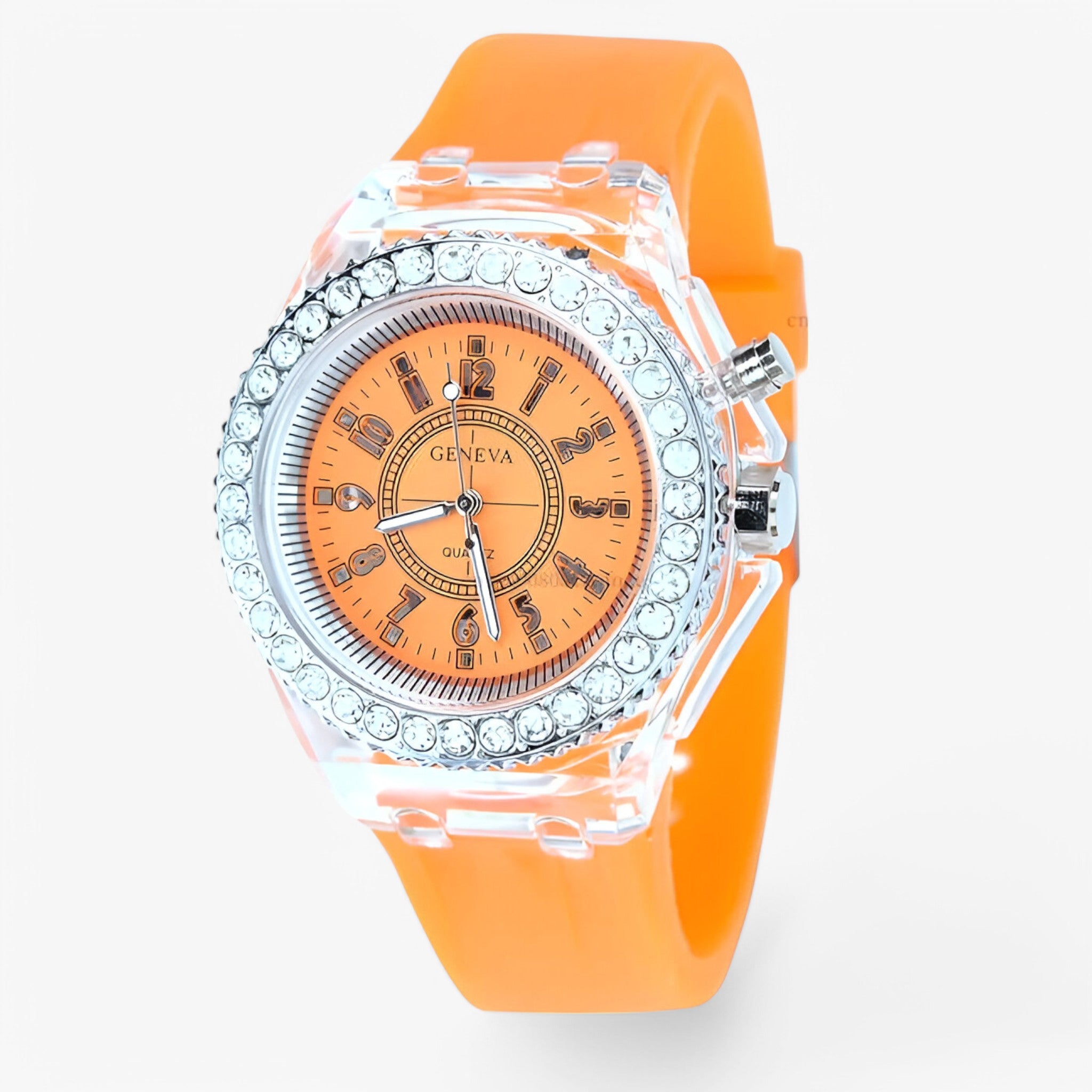 Francis | Orologio gelatinoso con luce LED - arancio - watch for men watch for women - Concept Palermo