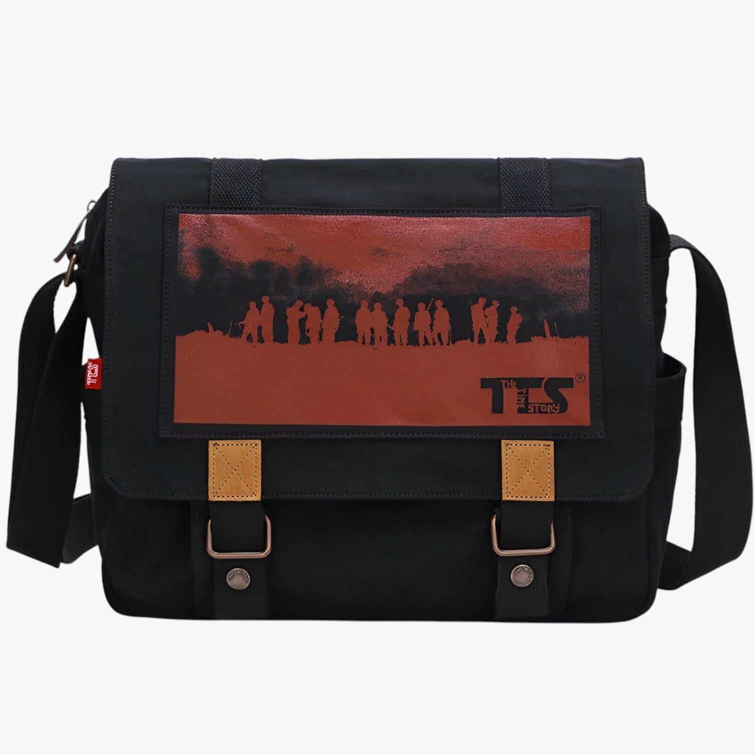 Ethan | Grande borsa a tracolla in tela vintage - nero - Bags bags for men Shoulder & Crossbody Bags - Concept Palermo