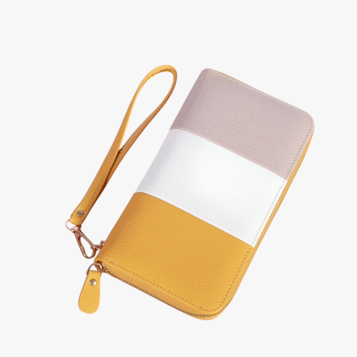 Caesy | Portafoglio di lusso in pelle tricolore - protezione RFID e spazioso - Giallo - wallet womens wallet - Concept Palermo