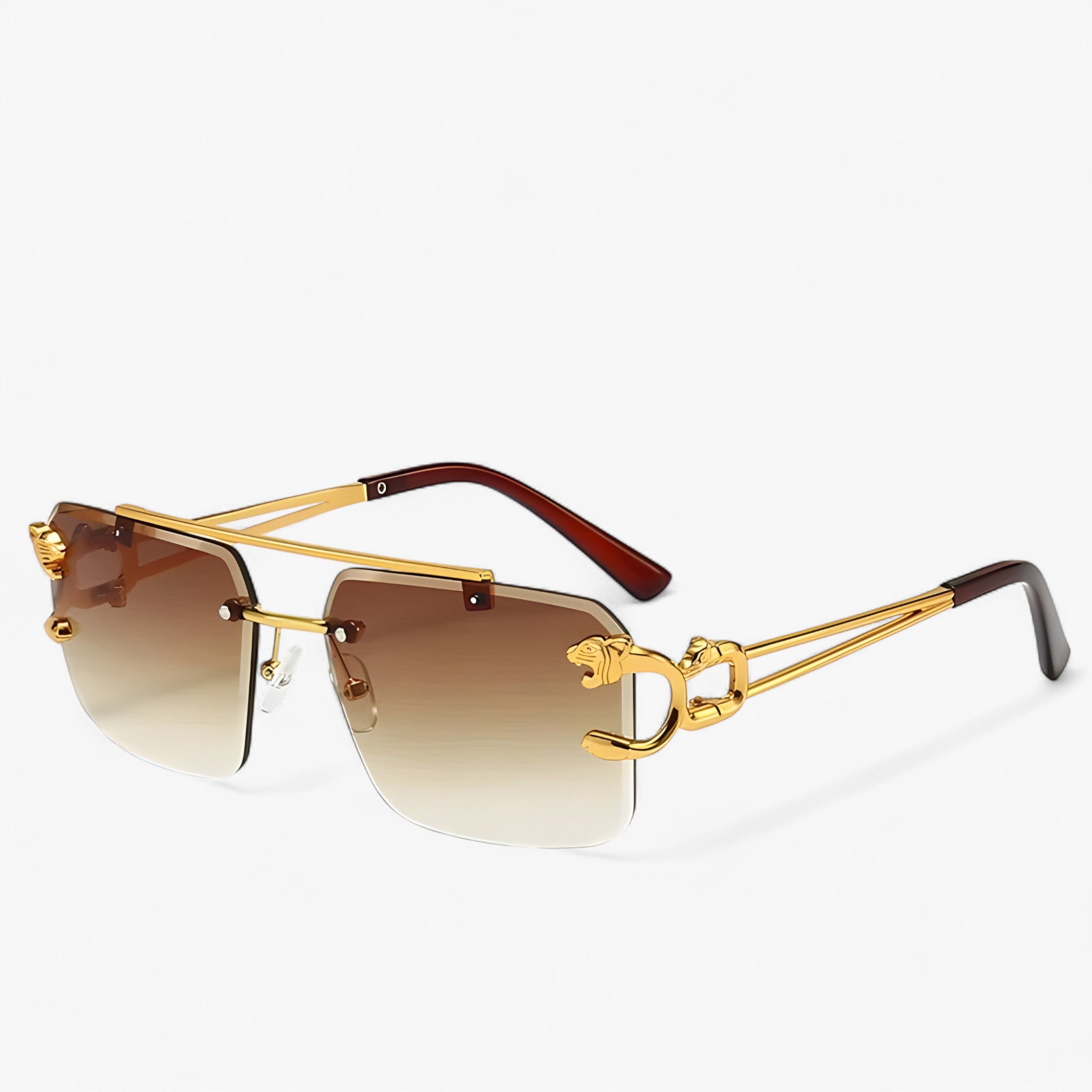 Jens | Occhiali da sole vintage senza montatura a specchio - Marrone - Fashion Sunglasses men sunglasses polarized mens sunglasses Polarized man sunglasses Sunglasses sunglasses polarized men - Concept Palermo