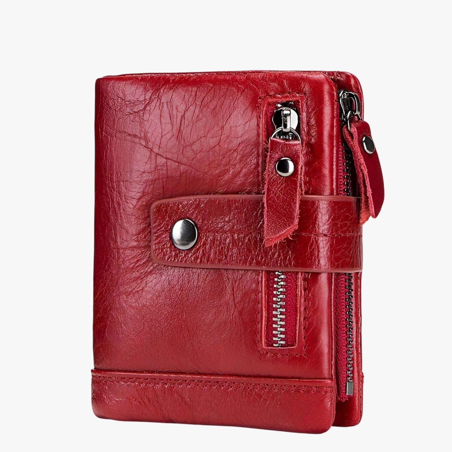 Yesenia | Portafoletta da donna in pelle di lusso - Elegante, compatto e pratico - Rosso - wallet womens wallet - Concept Palermo