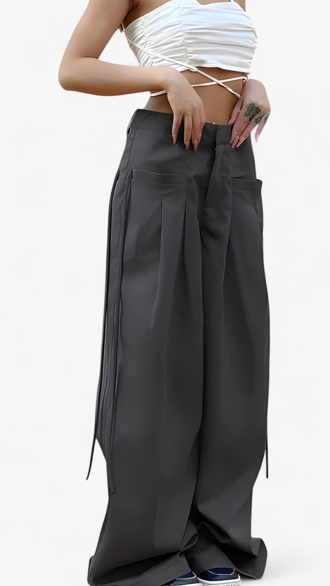 Alina | Pantaloni a gamba larga - Vita alta & Stile retrò per ufficio - - pants pants for women Pants women trouser trouser for women women pants - Concept Palermo