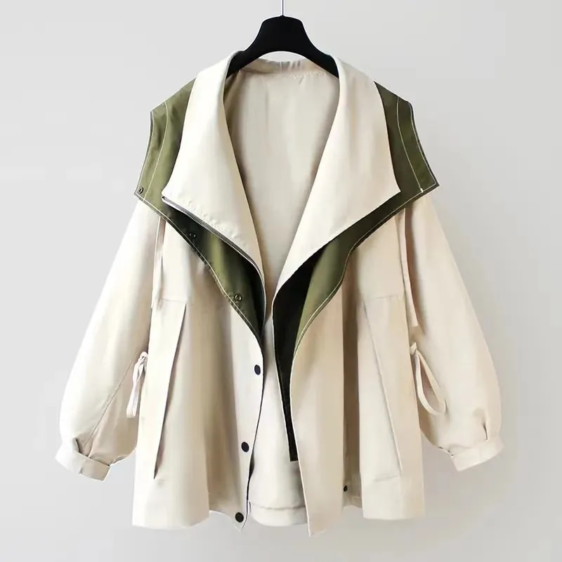 Aurora - Overdimensioneret patchwork capuchon kamin - Paradiso Bianco - Jacket jacket for men Women jackets - Concept Palermo
