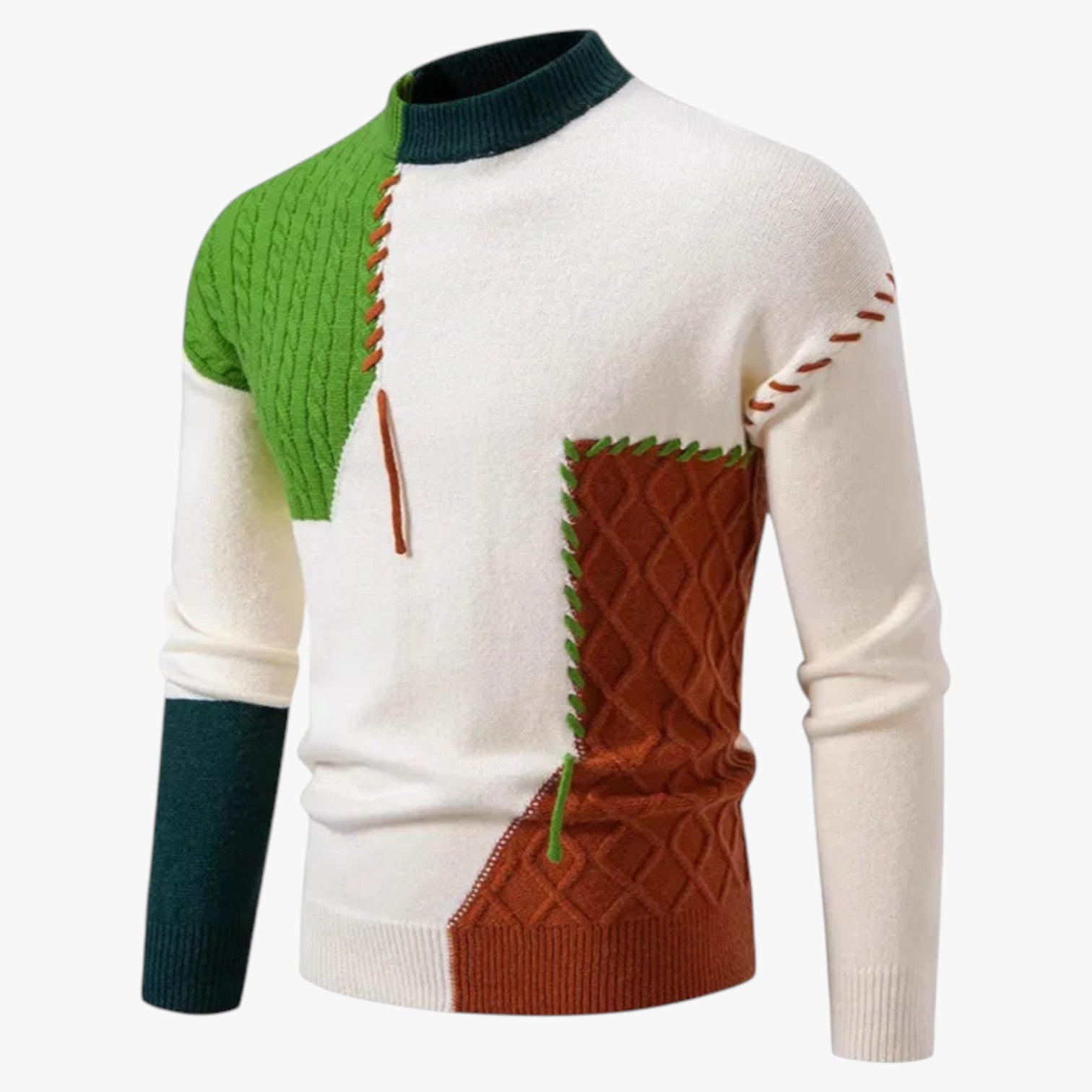 Kairo | Maglione color block da uomo, stile caldo e moderno per l'autunno - nero - Sweater sweater men sweaters - Concept Palermo