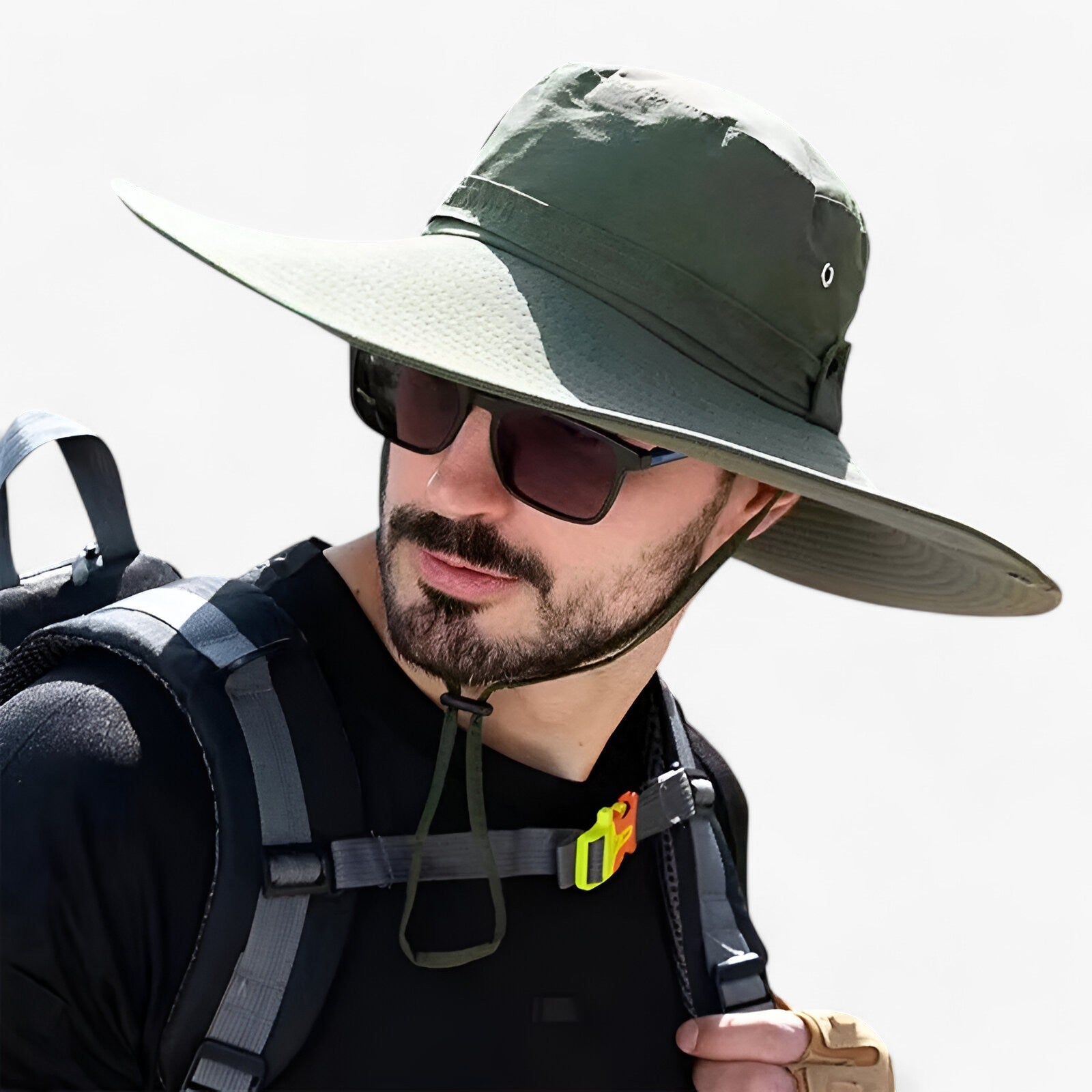 Zeno | Cappello da esterno con protezione UV - verde militare 58-60cm - Gift hat Mens fashion - Concept Palermo