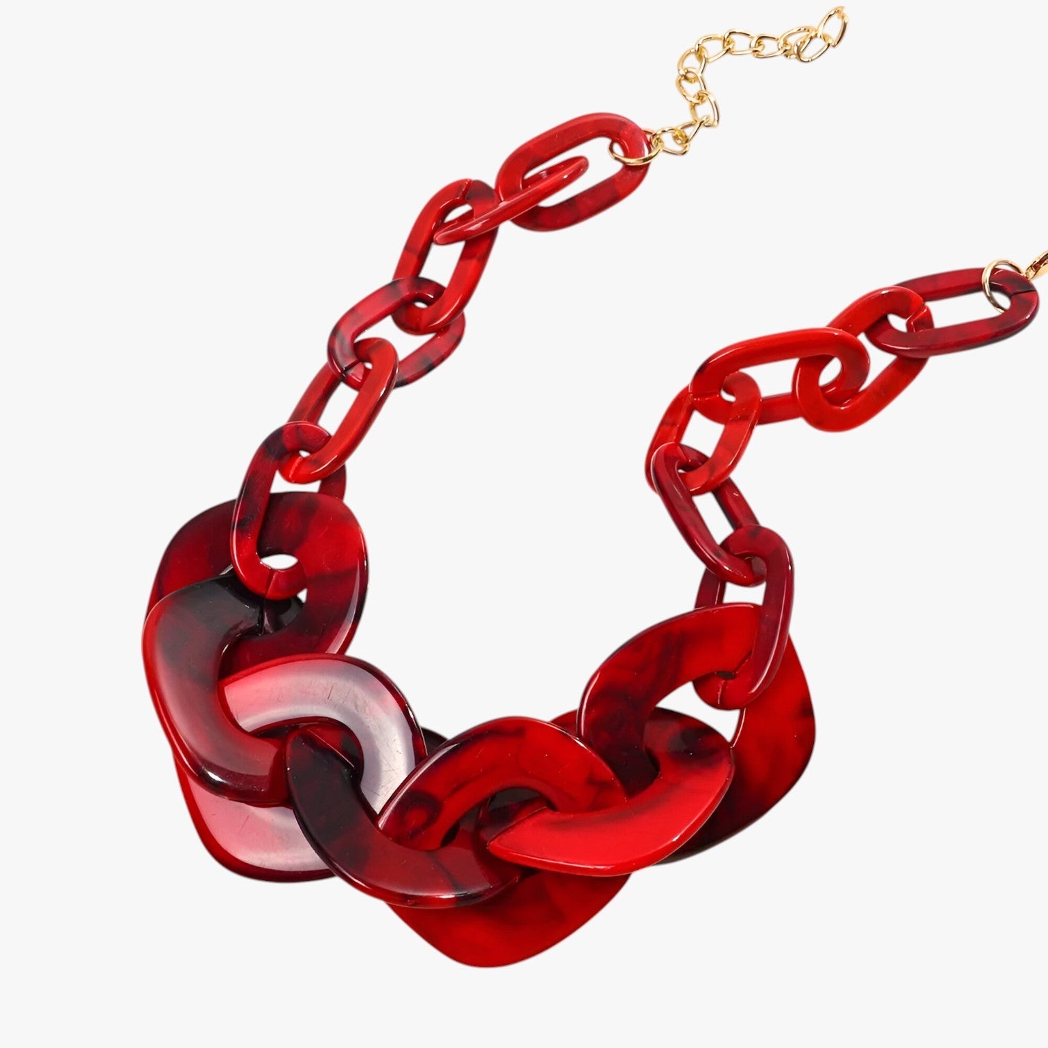 Marissa | Choker geometrica audace – Fai colpo con uno stile rigoroso - marmorizzato rosso - elegant womens necklaces Fashion Necklaces Necklace Necklaces for Women - Concept Palermo