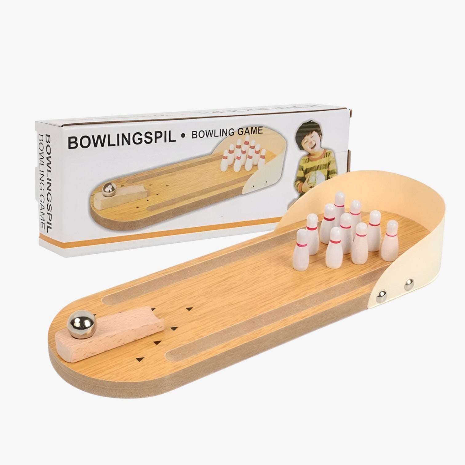 Philip | Mini gioco da bowling in legno - 1 pezzo Una taglia - kids toys toys TOYS AND GAMES toys for kids - Concept Palermo