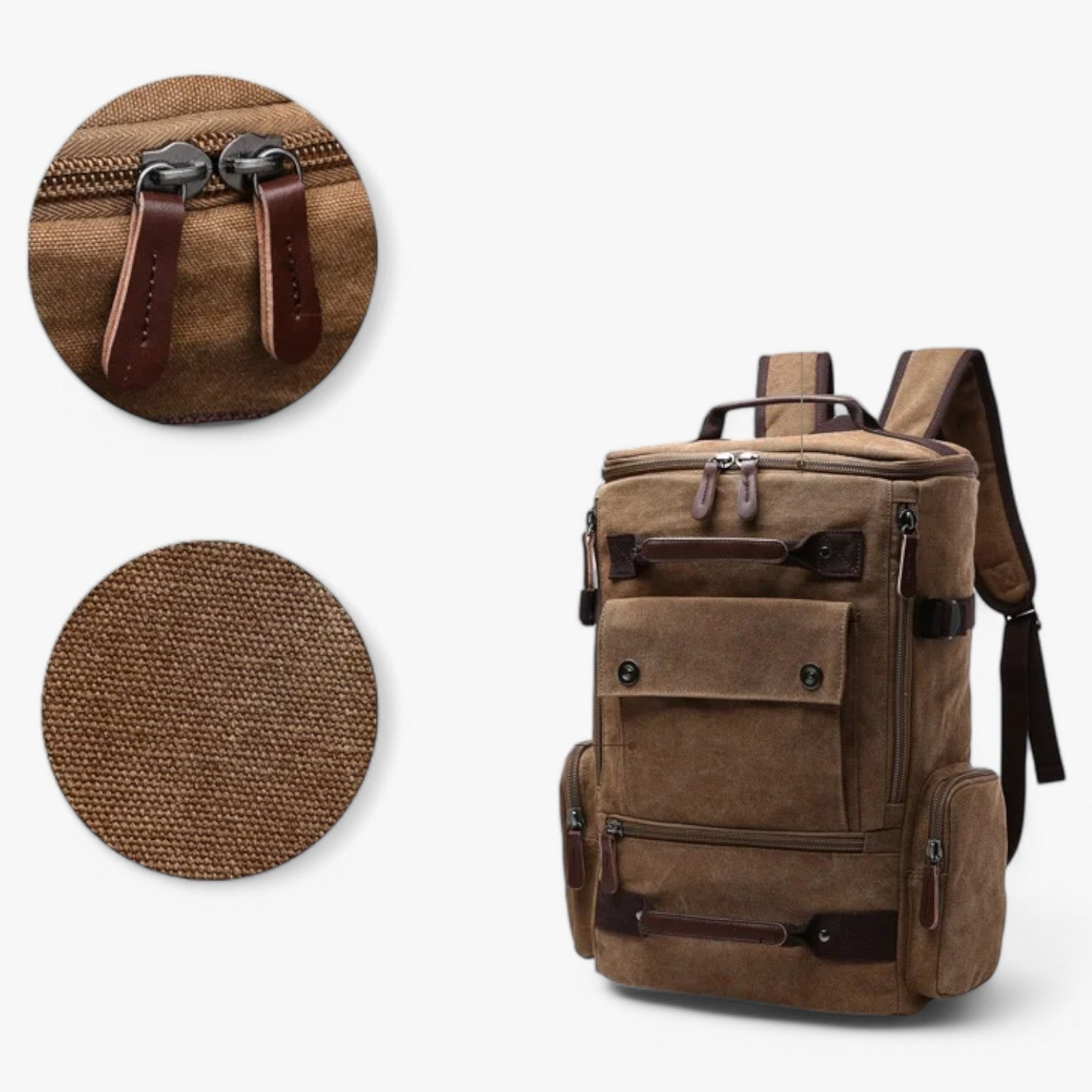 Enrique | Ampio Zaino Vintage in Tela con Scomparto per Laptop - - Backpacks bag mens bag - Concept Palermo