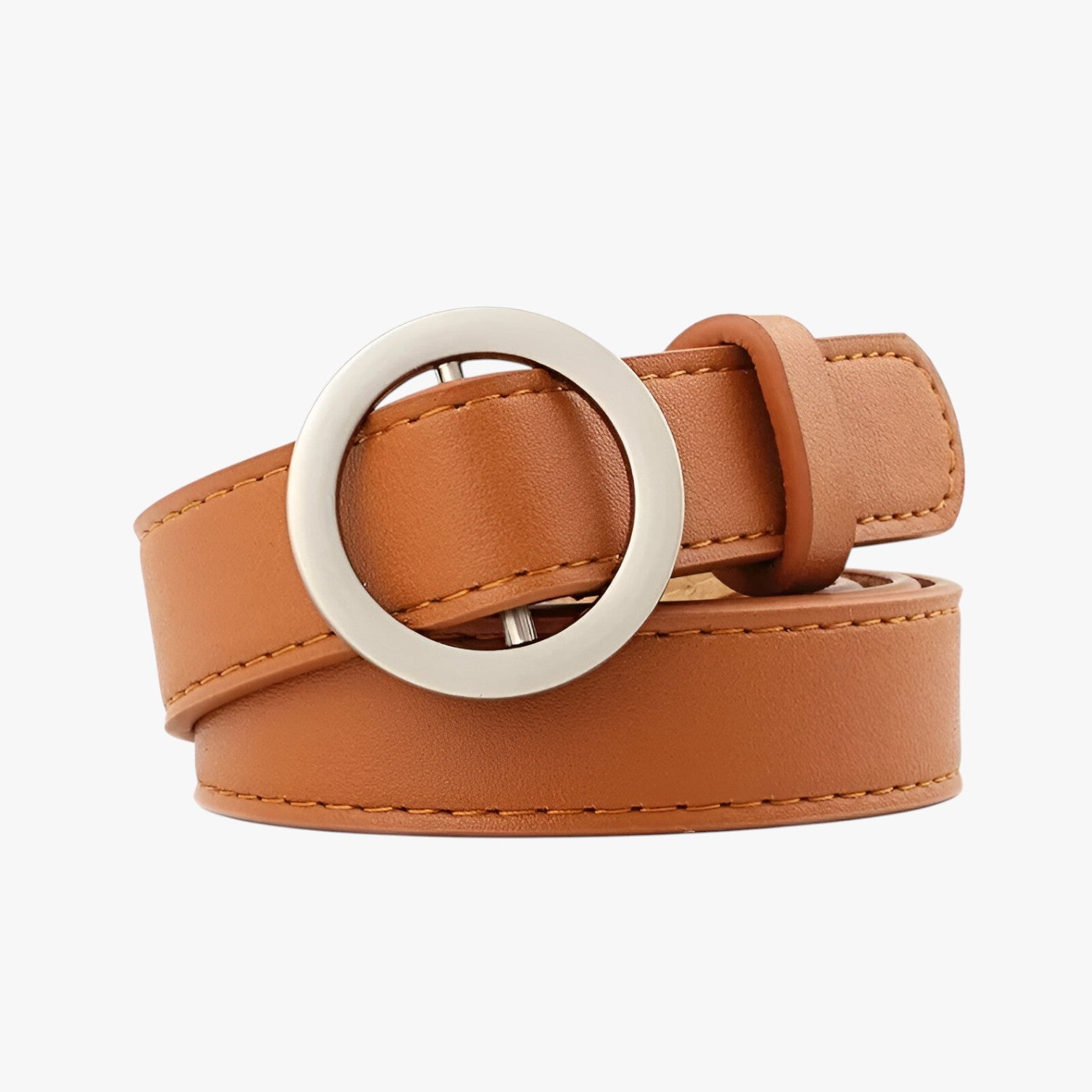 Kali | Cintura sottile e versatile per ogni look - marrone Non poroso Fibbia rotonda 2.3x105 - Belts waist belt for women Womens belt - Concept Palermo