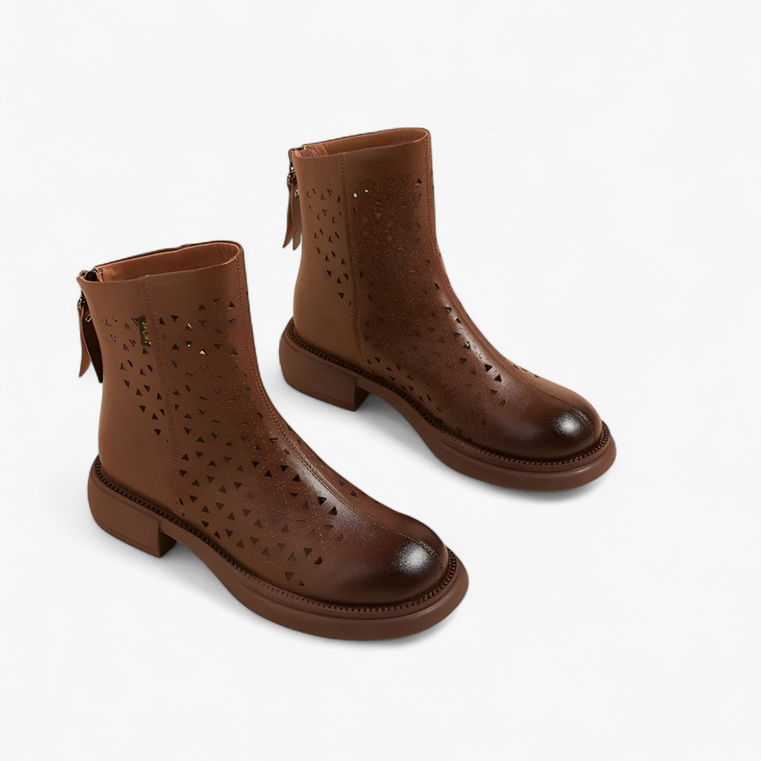 Irene | Stivali estivi con plateau traforati e cerniera posteriore - - shoes summer shoes - Concept Palermo